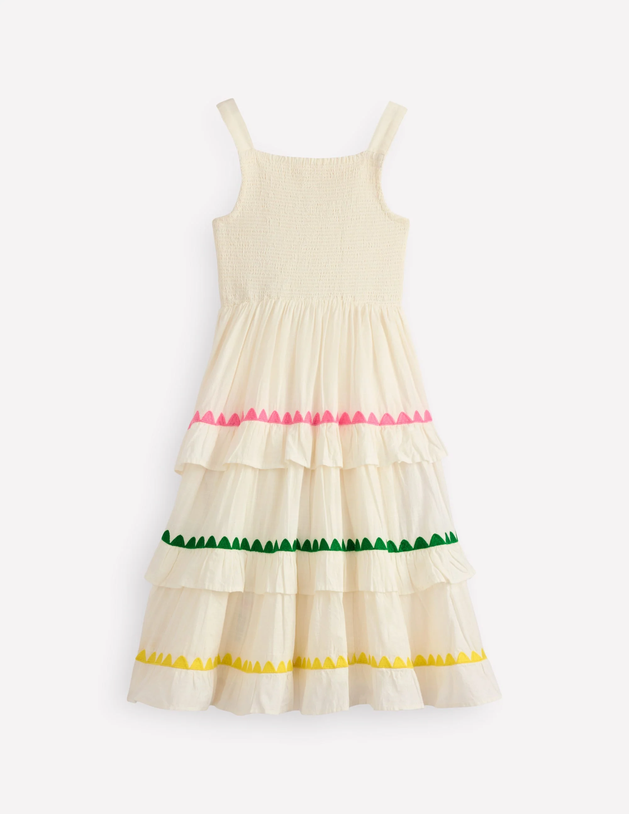 Odette Tiered Woven Sundress-Soft Ivory - Image 2