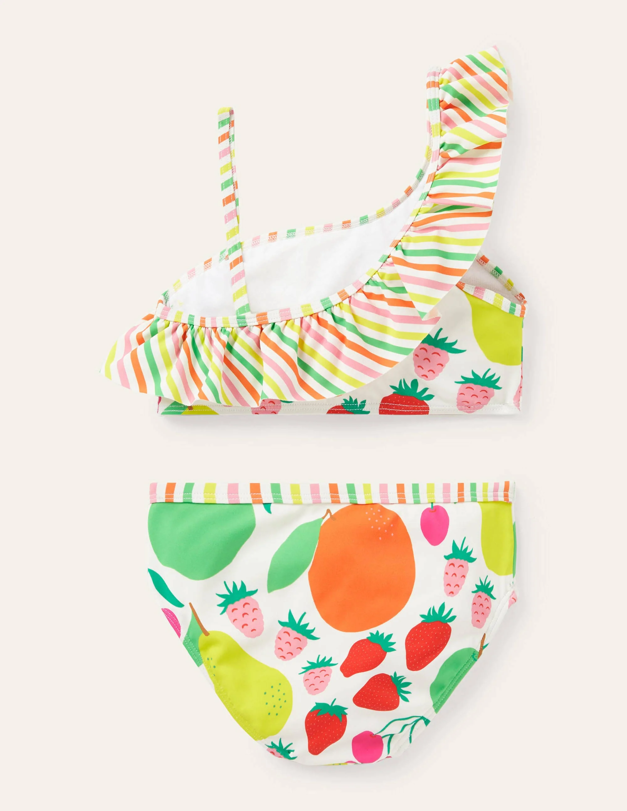 One Shoulder Frilly Bikini-Multi Tutti Fruitti - Image 2