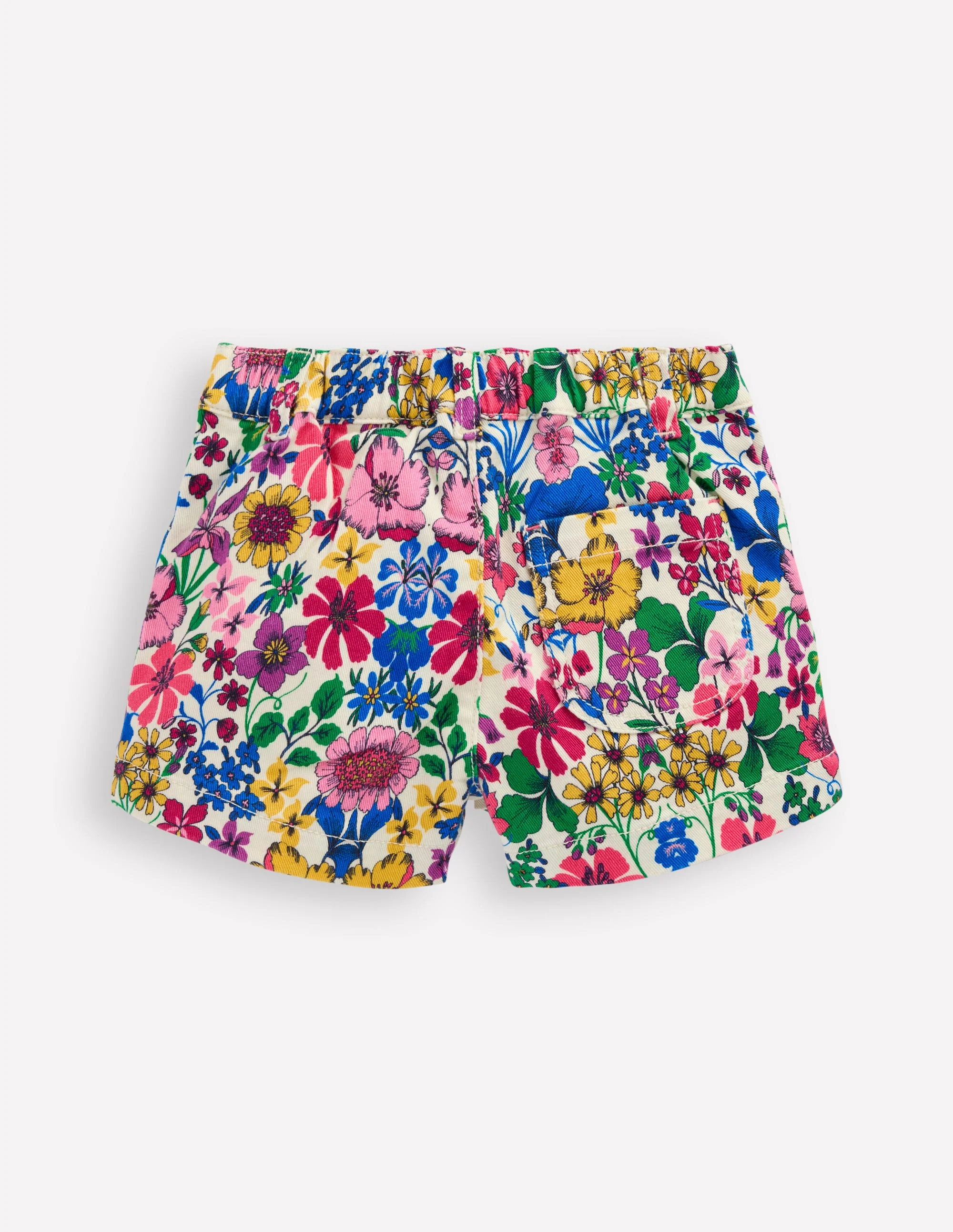 Patch Pocket Shorts-Multi Rainbow Floral - Image 2