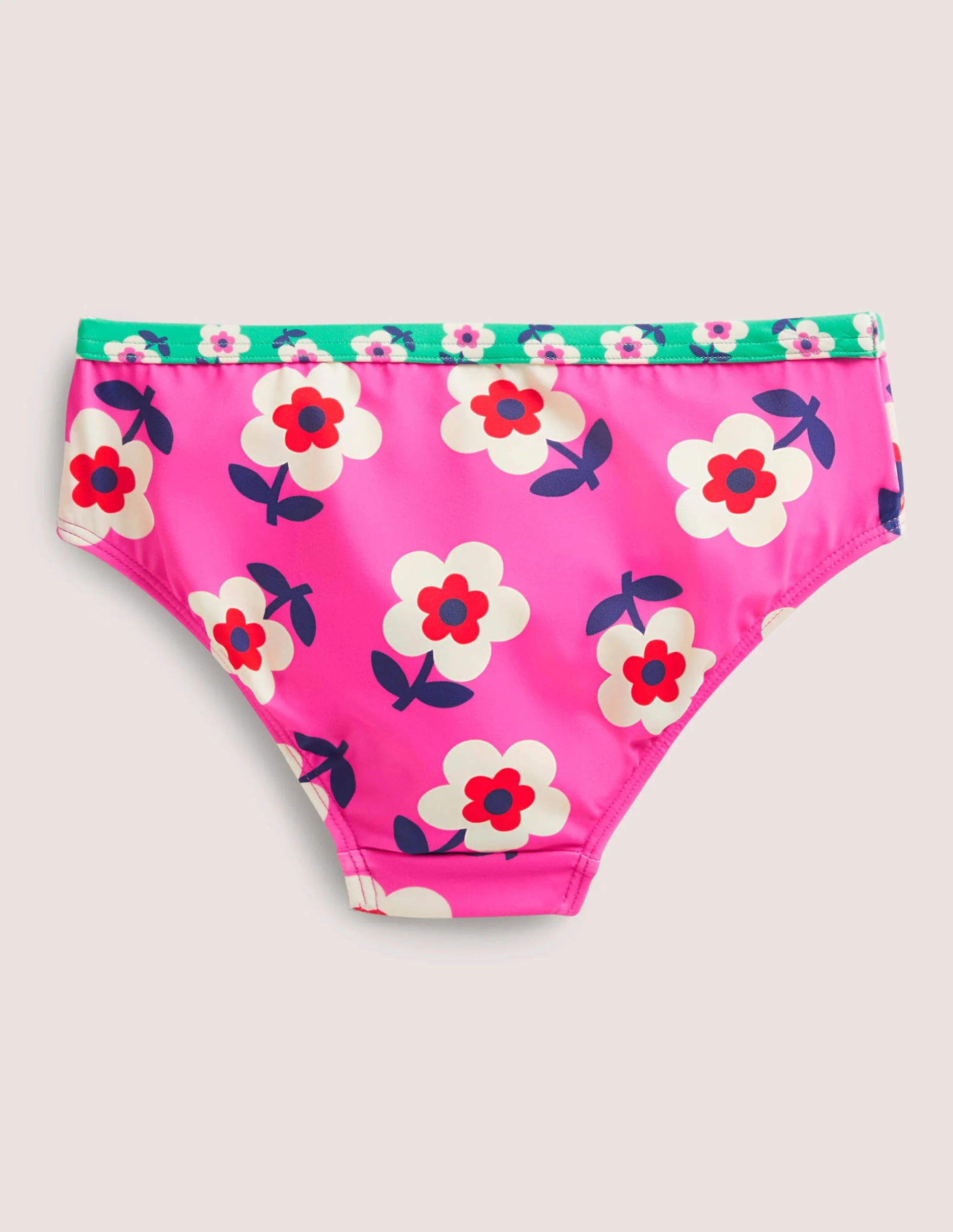 Patterned Bikini Bottoms-Tickled Pink Daisy - Image 2