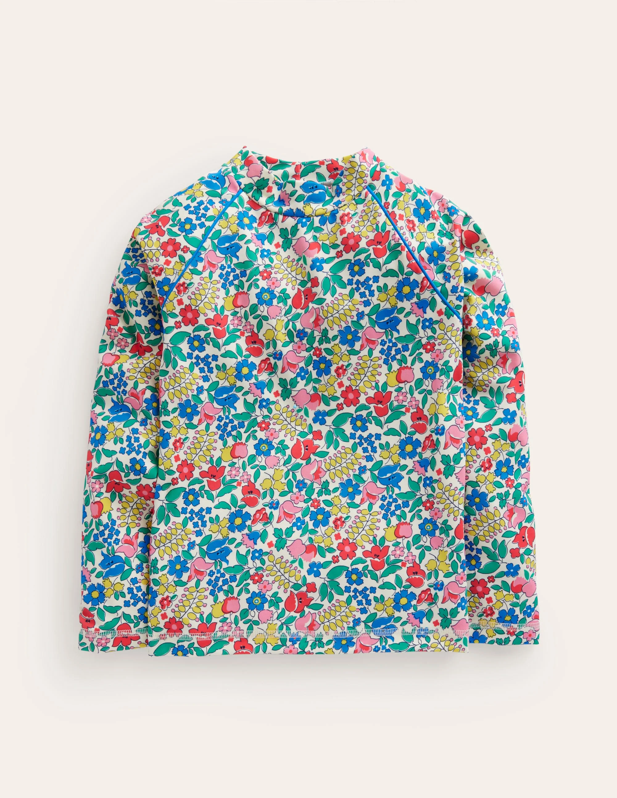 Patterned Rash Guard-Multi Flowerbed