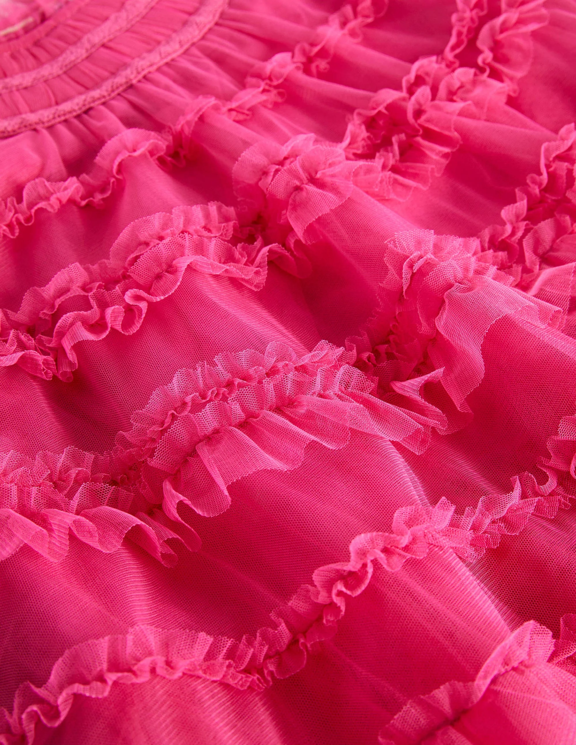 Pink Tulle Tiered Party Dress-Sweet Pink - Image 3