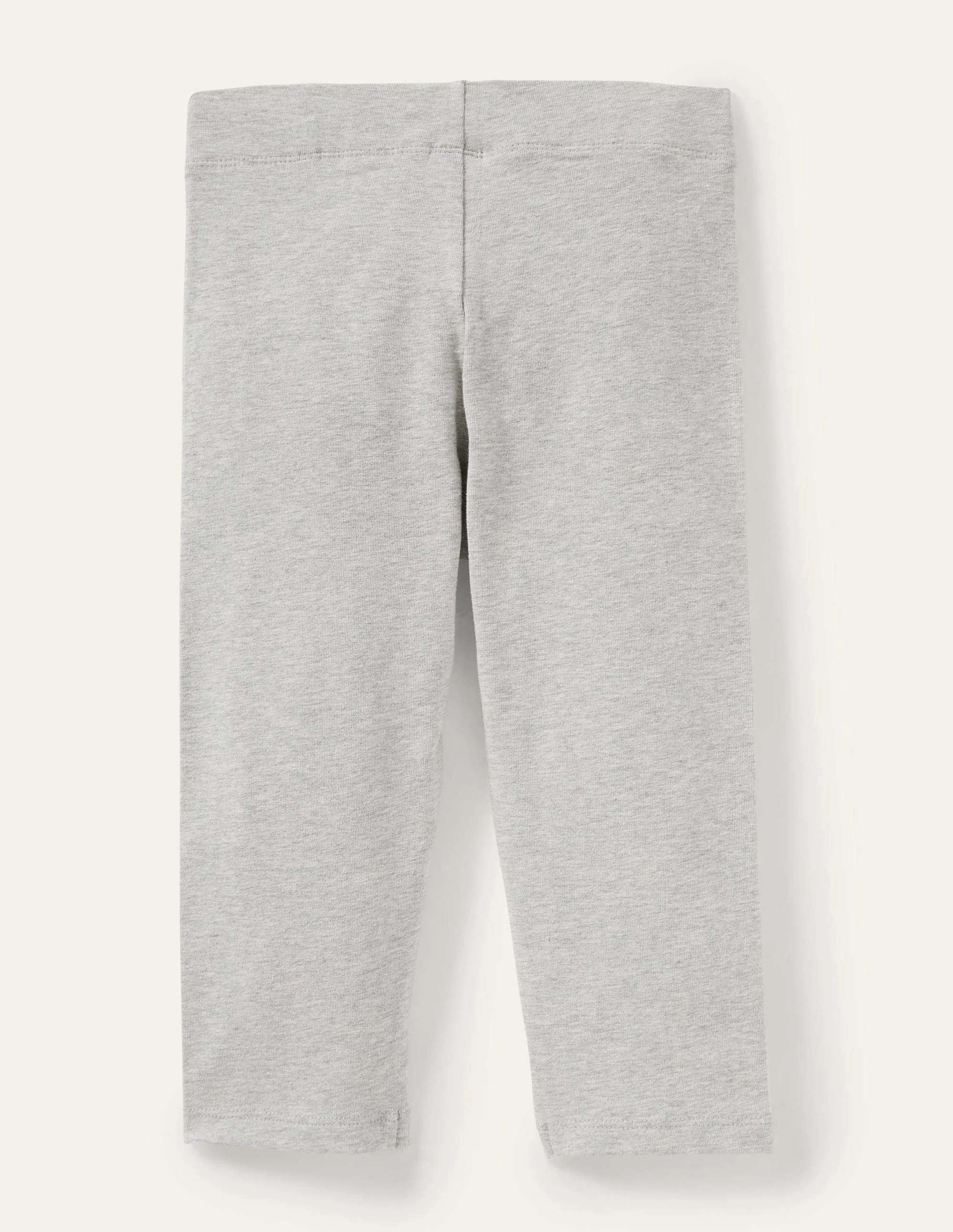 Plain Cropped Leggings-Grey Marl - Image 2