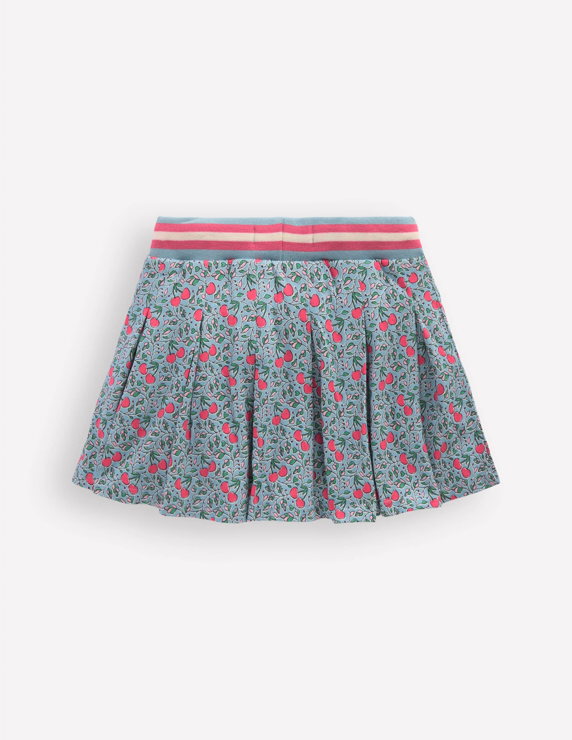 Pleated Jersey Skort-Blue Cherries - Image 2