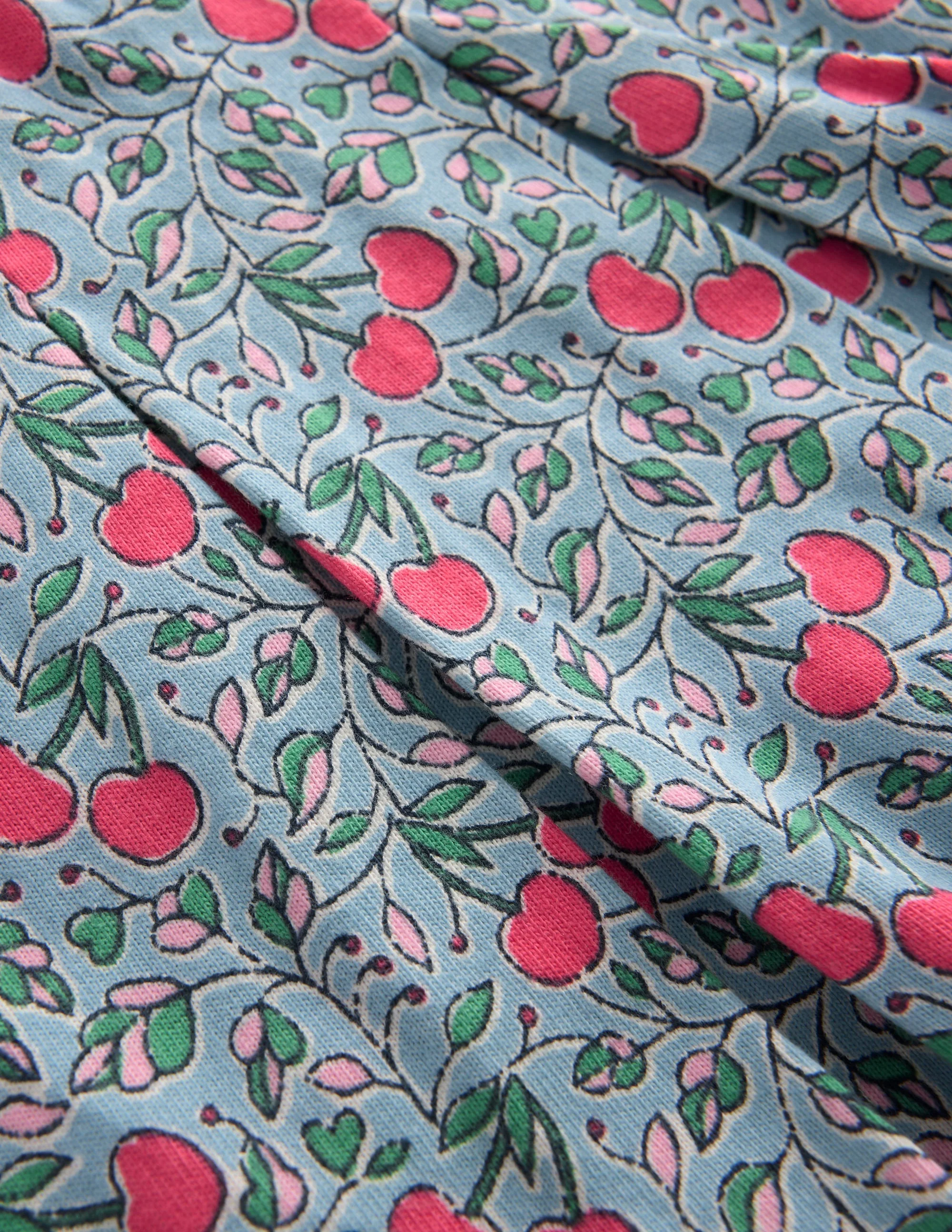 Pleated Jersey Skort-Blue Cherries - Image 3