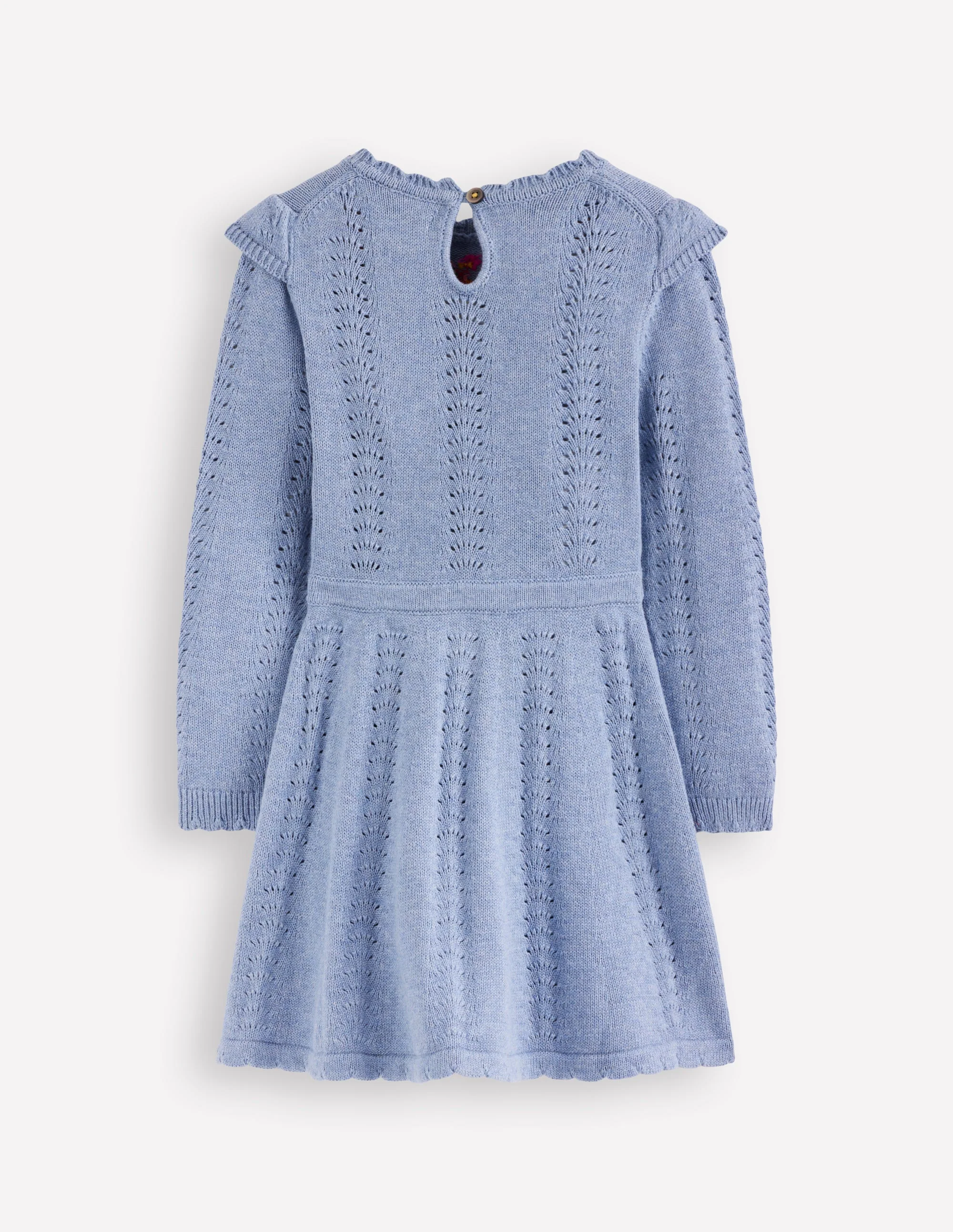 Pointelle Knitted Dress-Glacier Lake Marl - Image 2