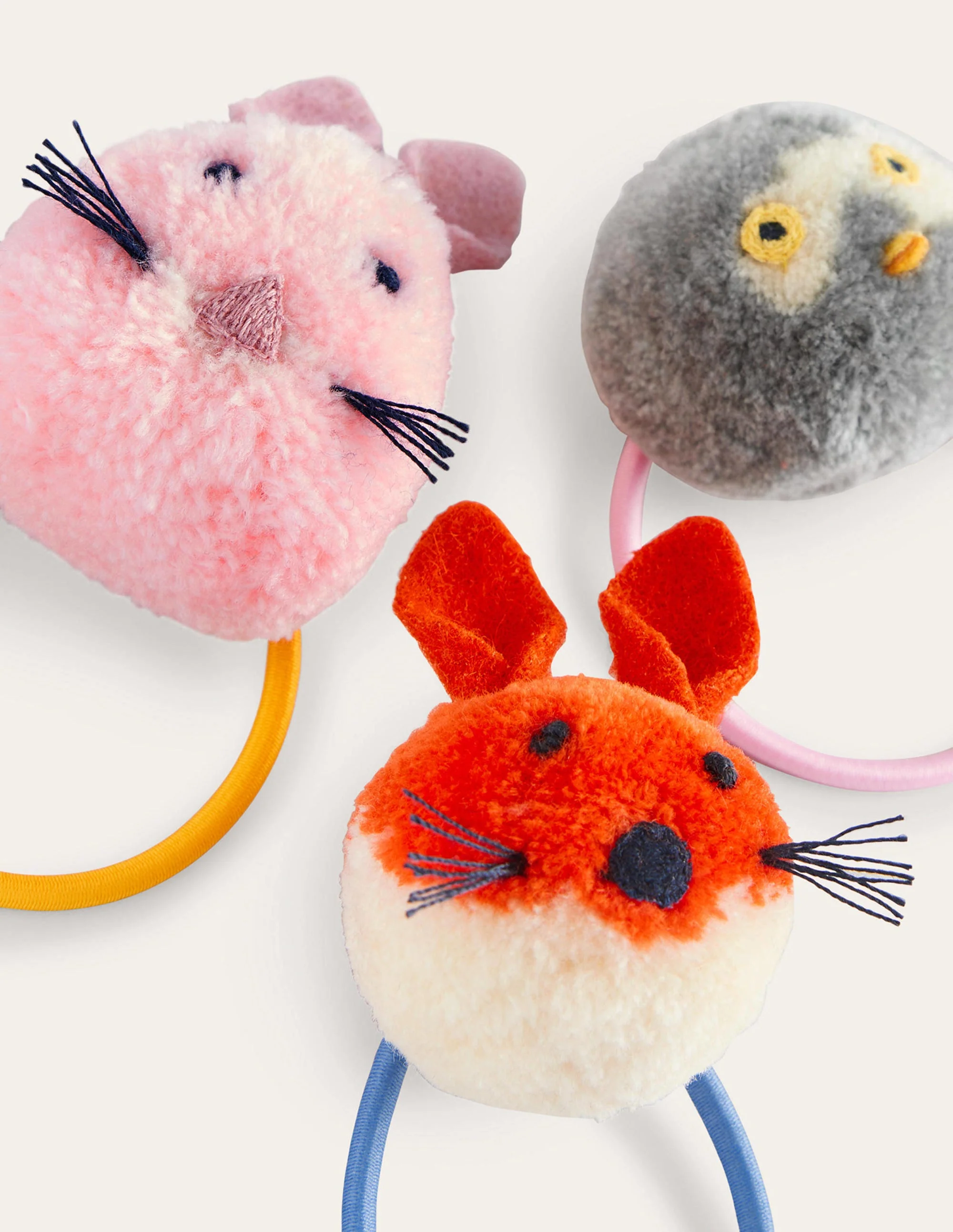 Pom Pom Hairbands 3 Pack-Multi Animals - Image 2