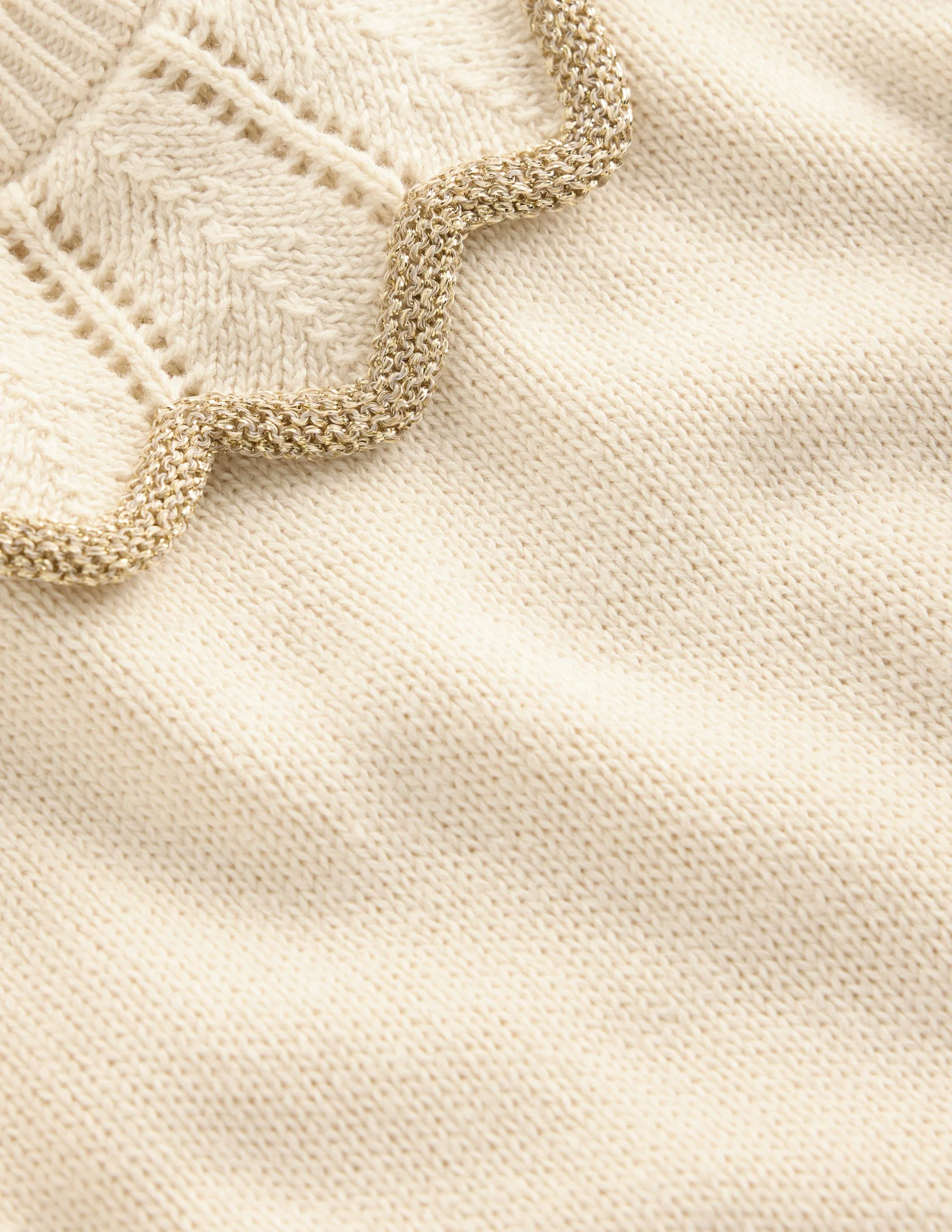 Pretty Collared Knitted Dress-Soft Ivory - Image 3