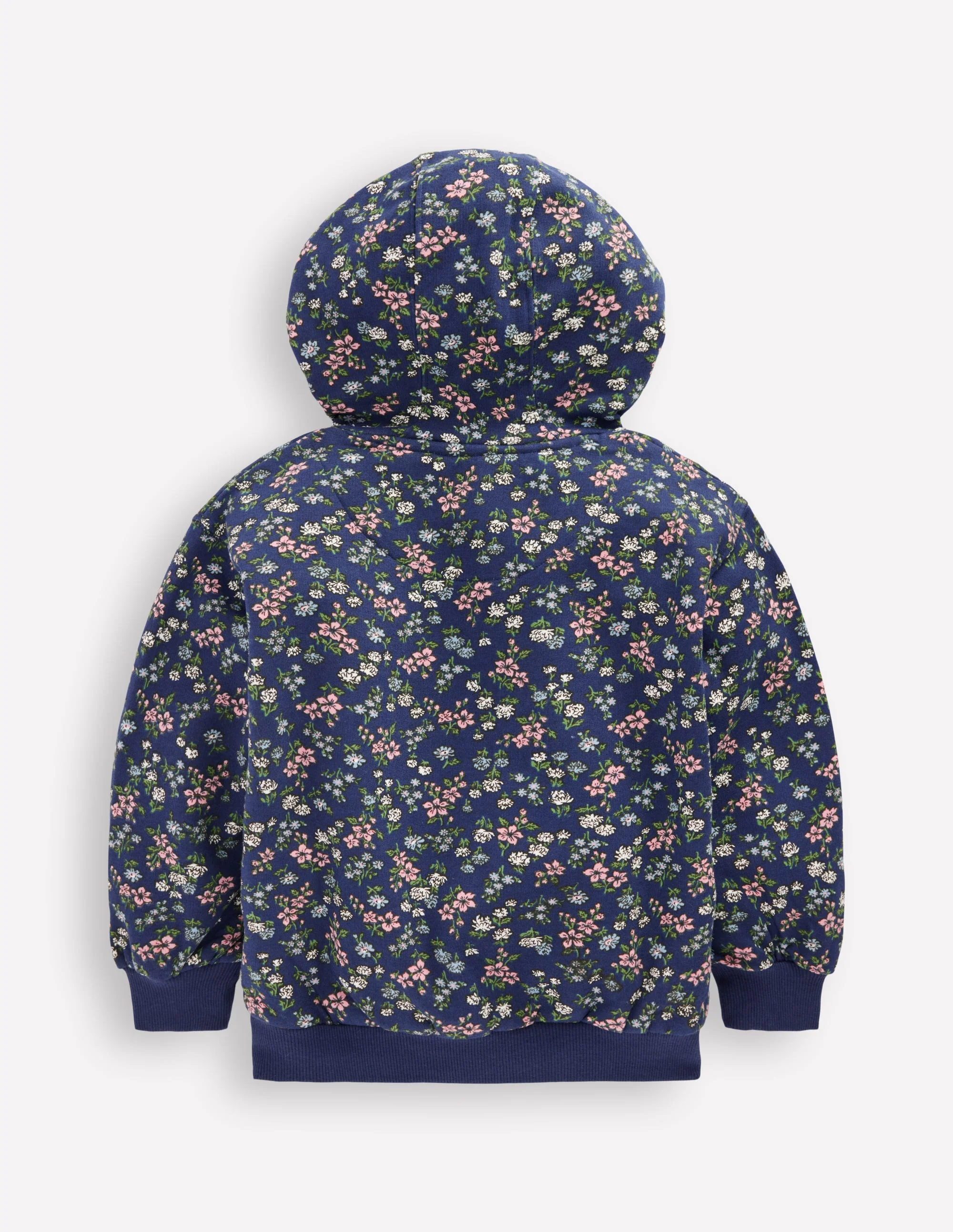 Printed Hoody-Starboard Blue Meadow Floral - Image 2