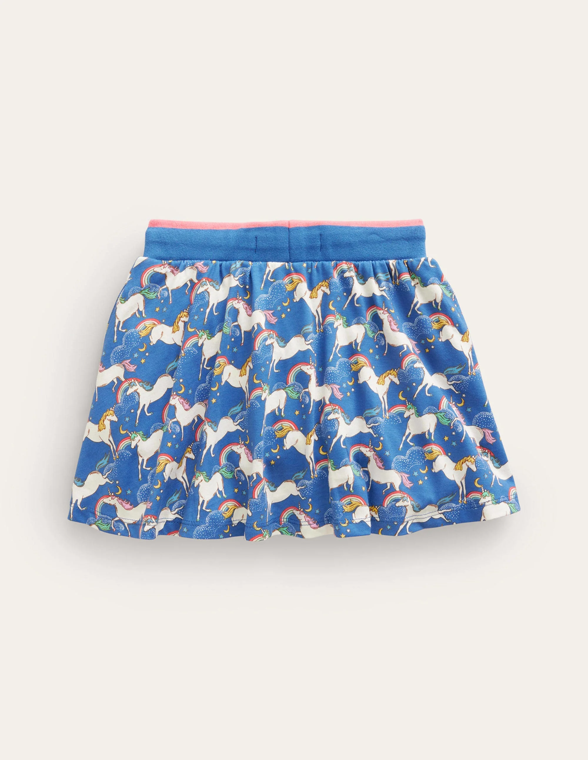 Printed Jersey Skort-Delft Blue Unicorn - Image 2