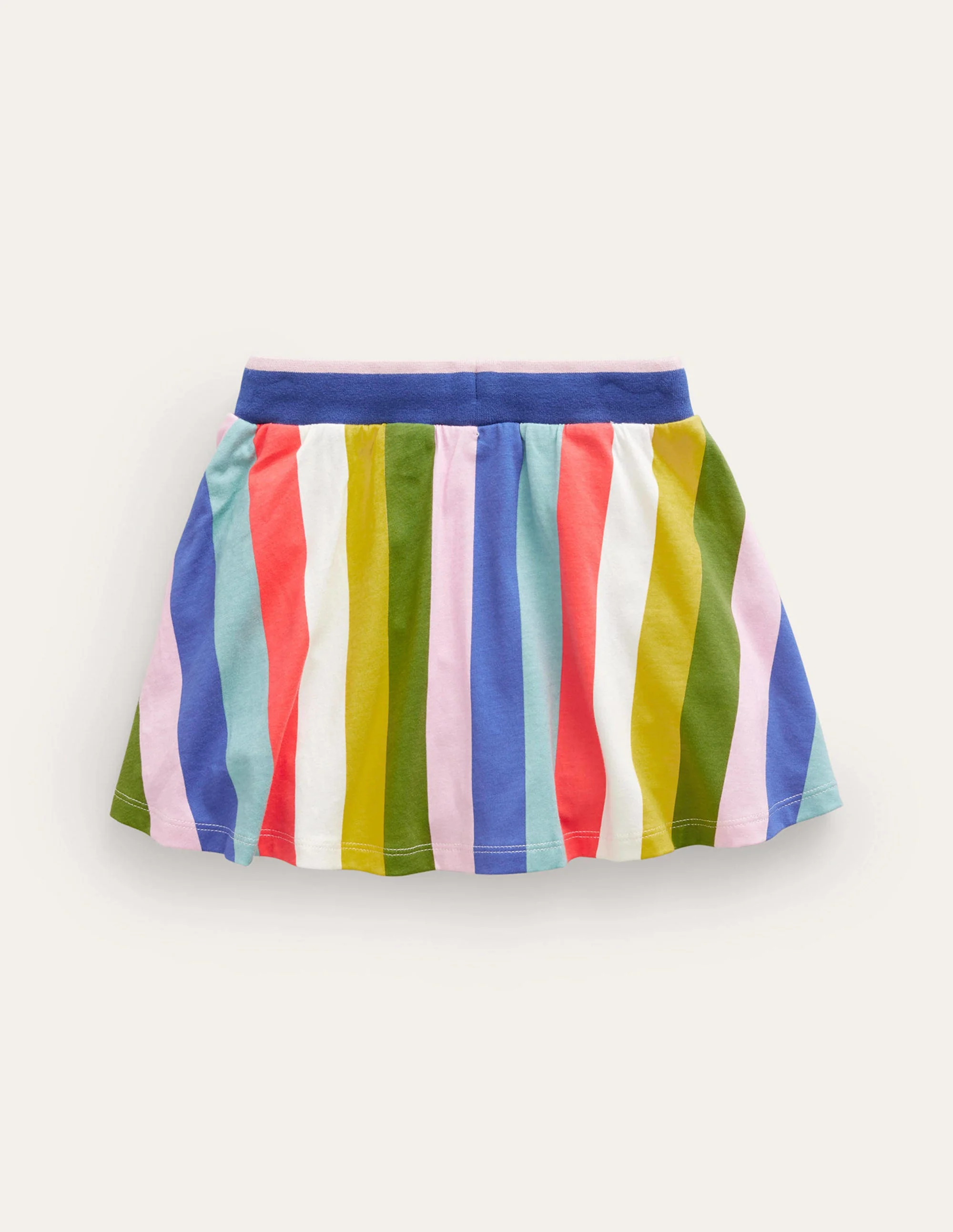 Printed Jersey Skort-Multi Rainbow Stripe - Image 2