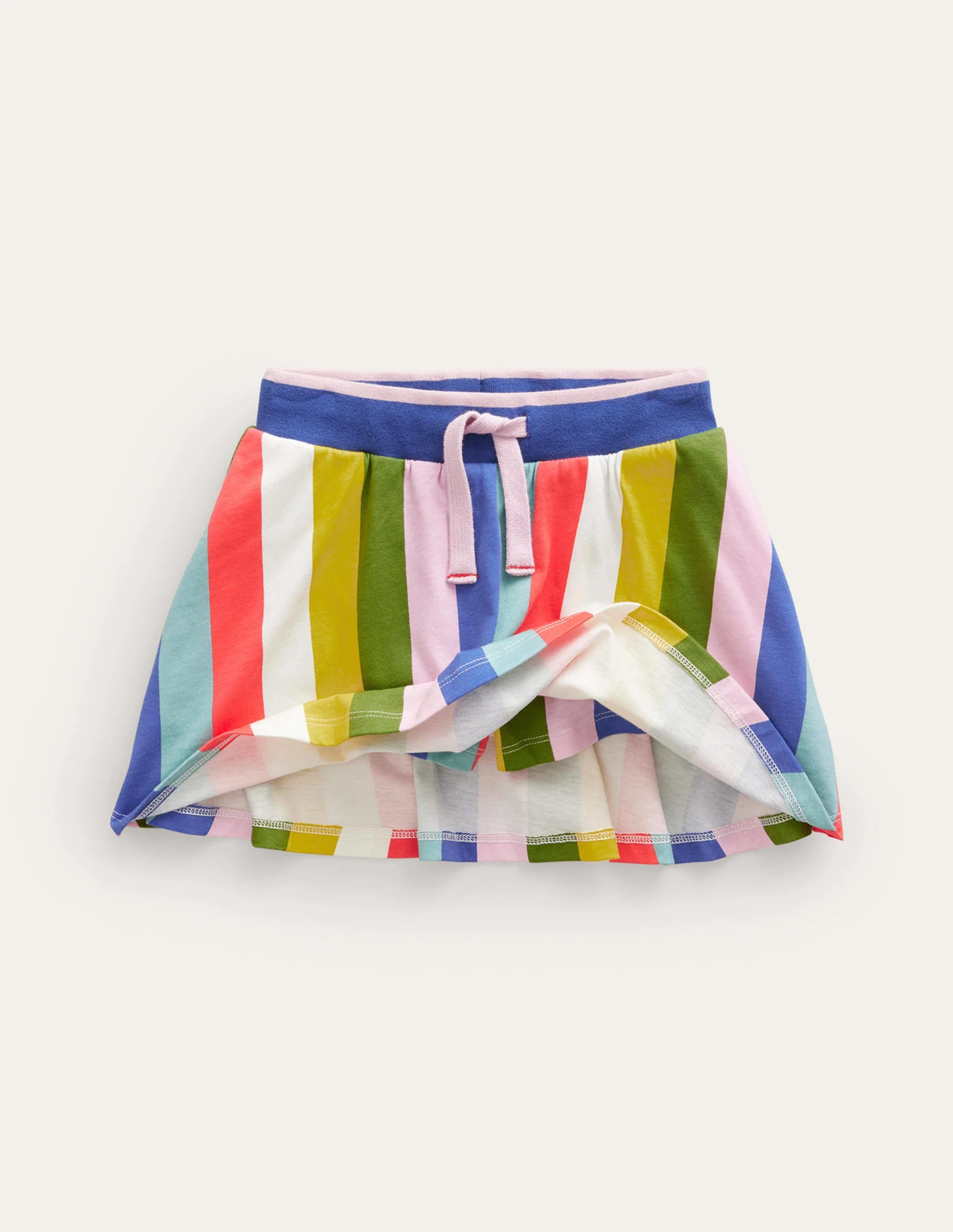 Printed Jersey Skort-Multi Rainbow Stripe - Image 4