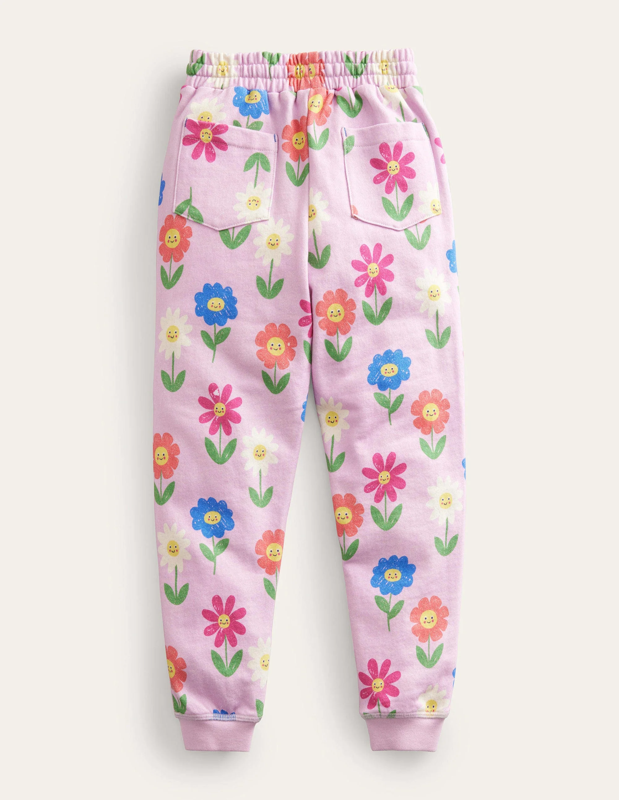 Printed Joggers-Winsome Pink Flowers - Image 2