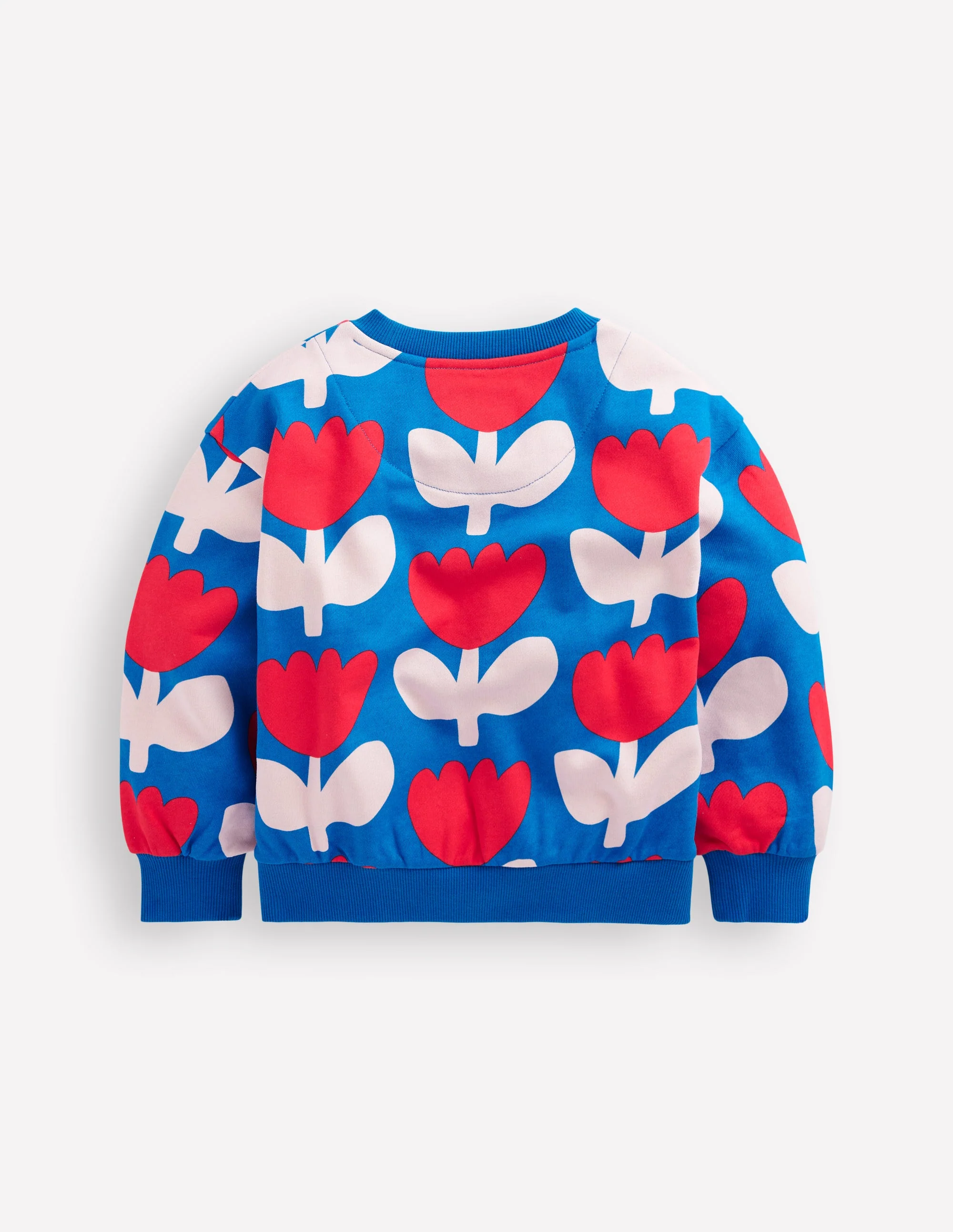 Printed Relaxed Sweatshirt-Kingfisher Blue Bold Floral - Image 3