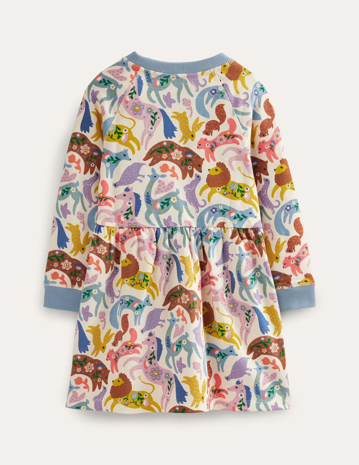 Printed Sweatshirt Dress-Multi Folk Freinds - Image 2