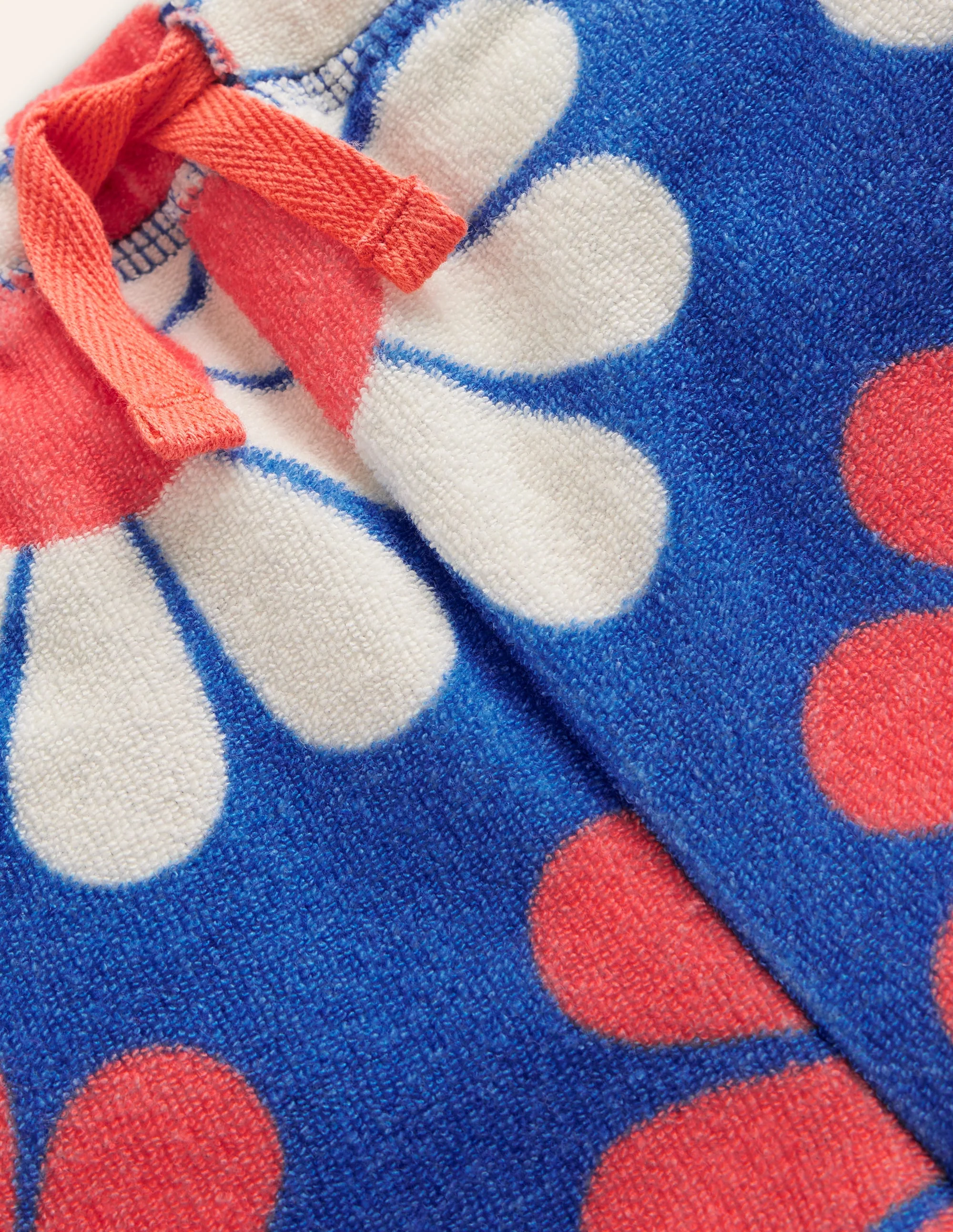 Printed Towelling Shorts-Cabana Blue Geo Daisy - Image 3