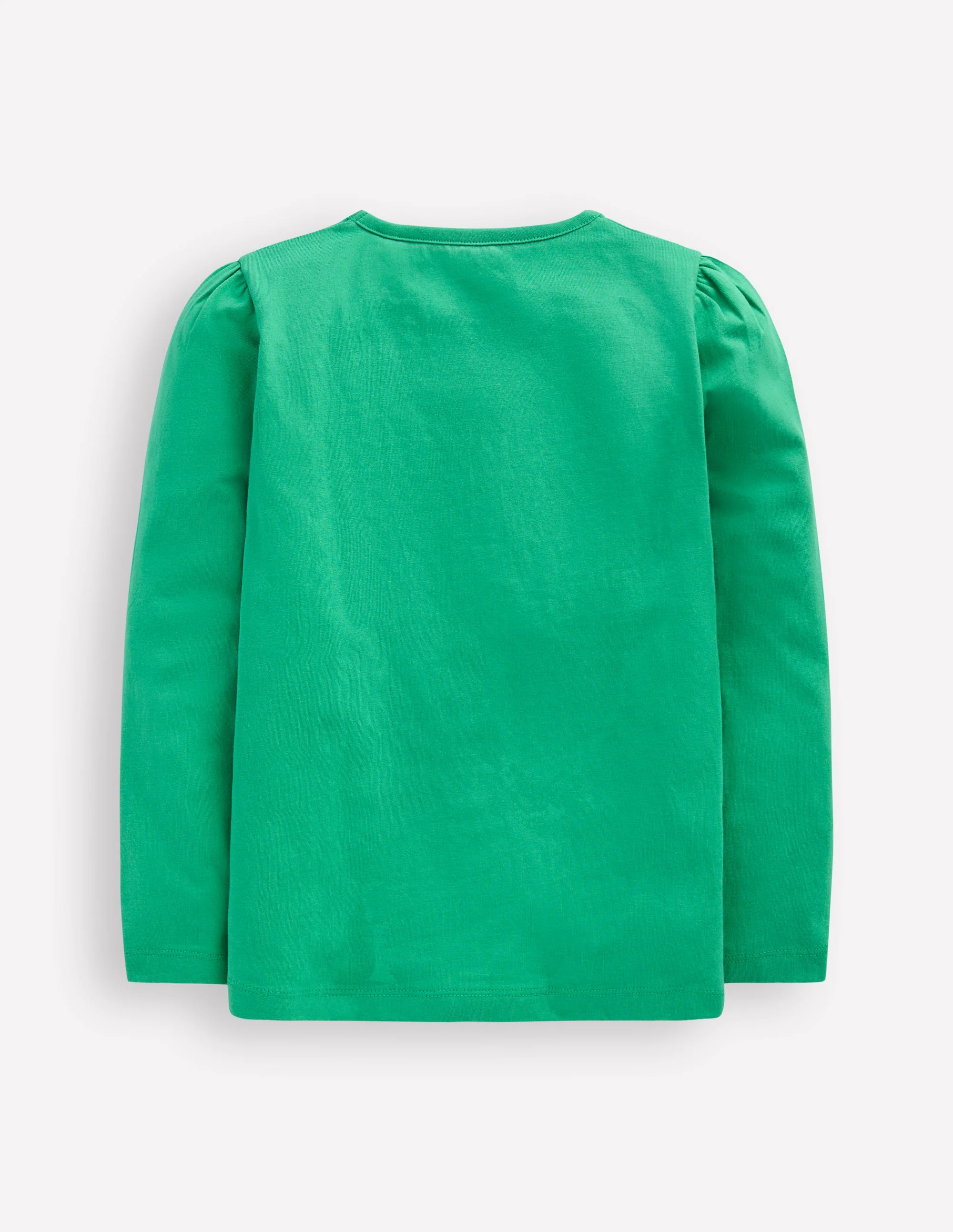 Puff Sleeve Applique T-shirt-Aloe Green Bunny - Image 2