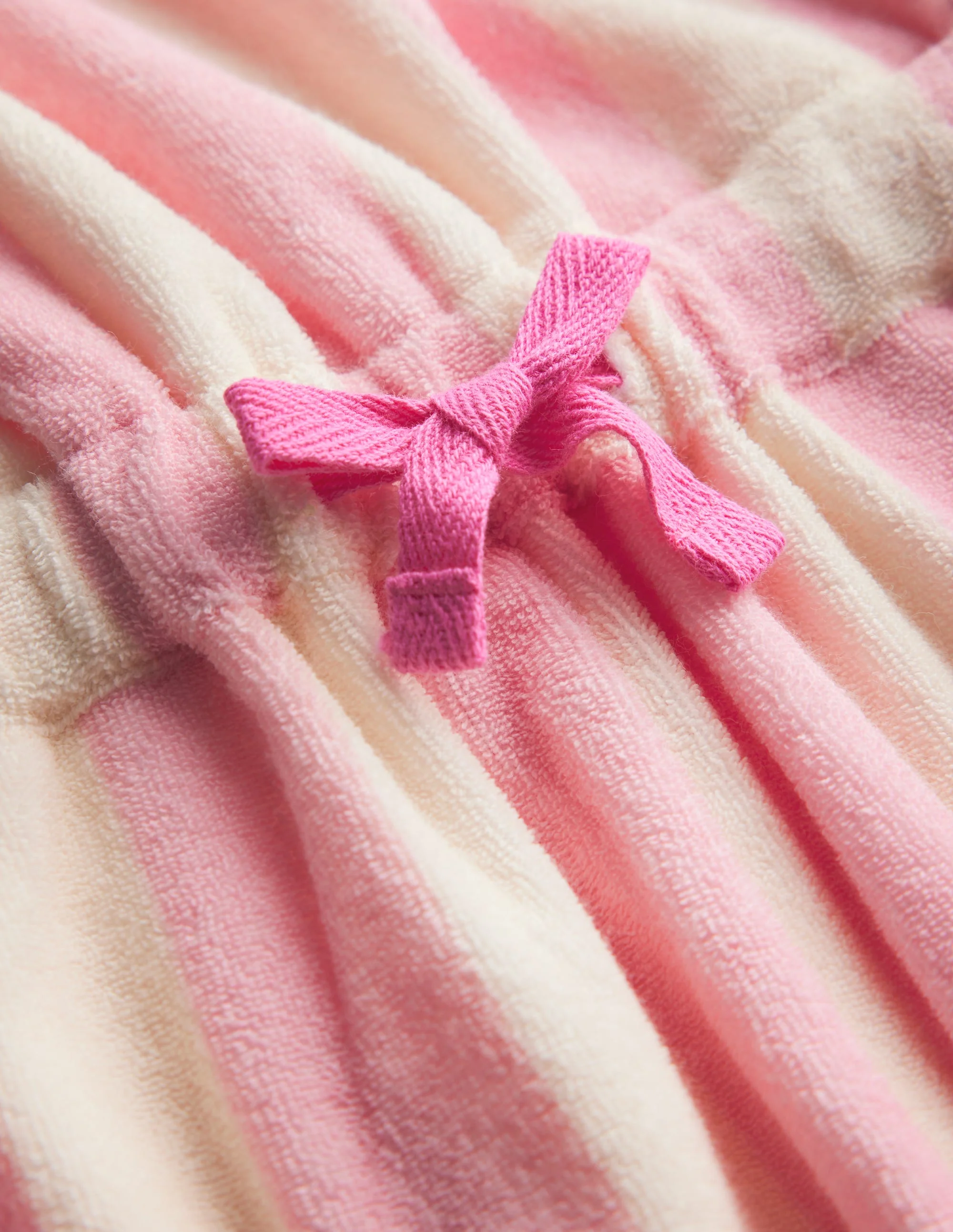 Relaxed Towelling Playsuit-Spring Blossom Pink Stripe - Image 3