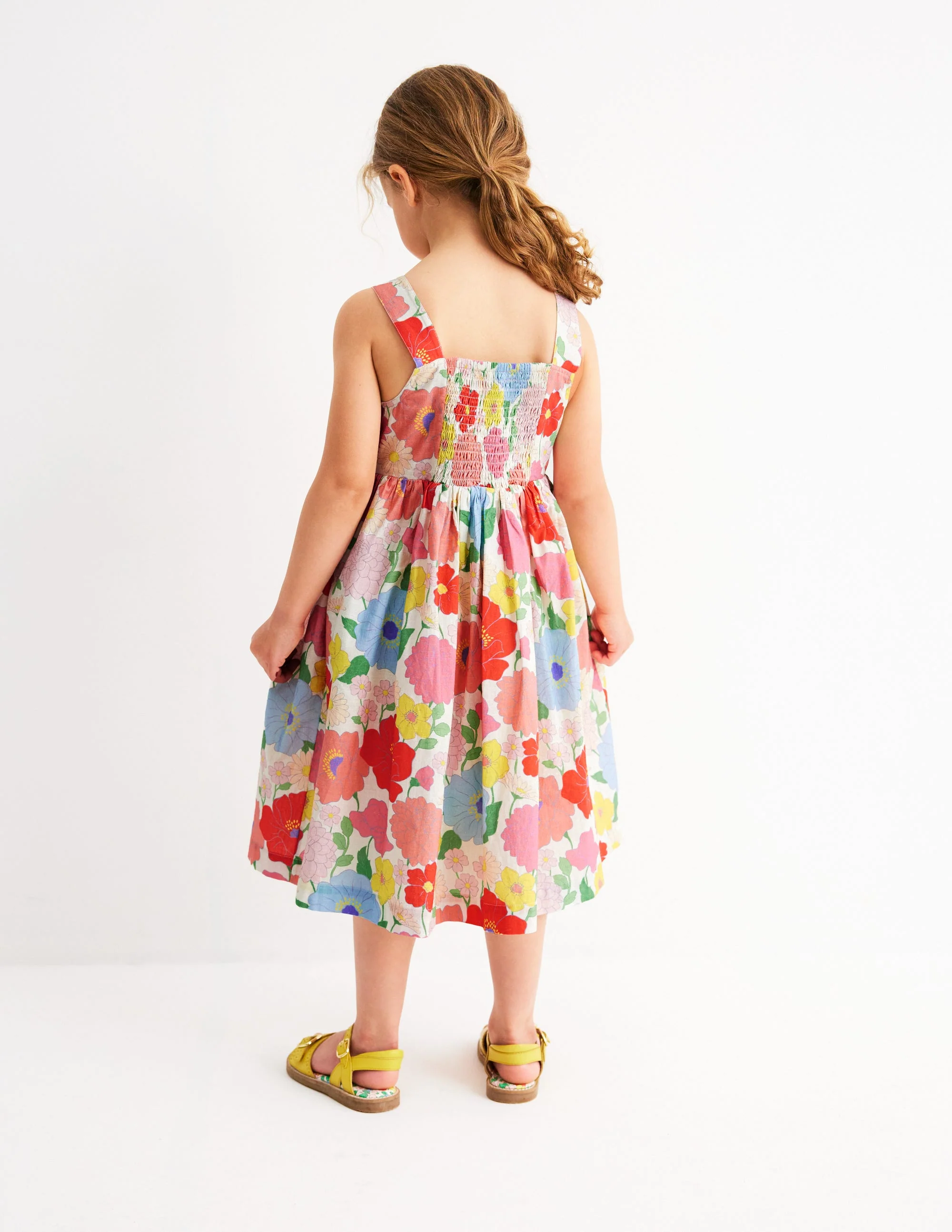 Remy Button Through Dress-Multi Summer Garden - Image 3
