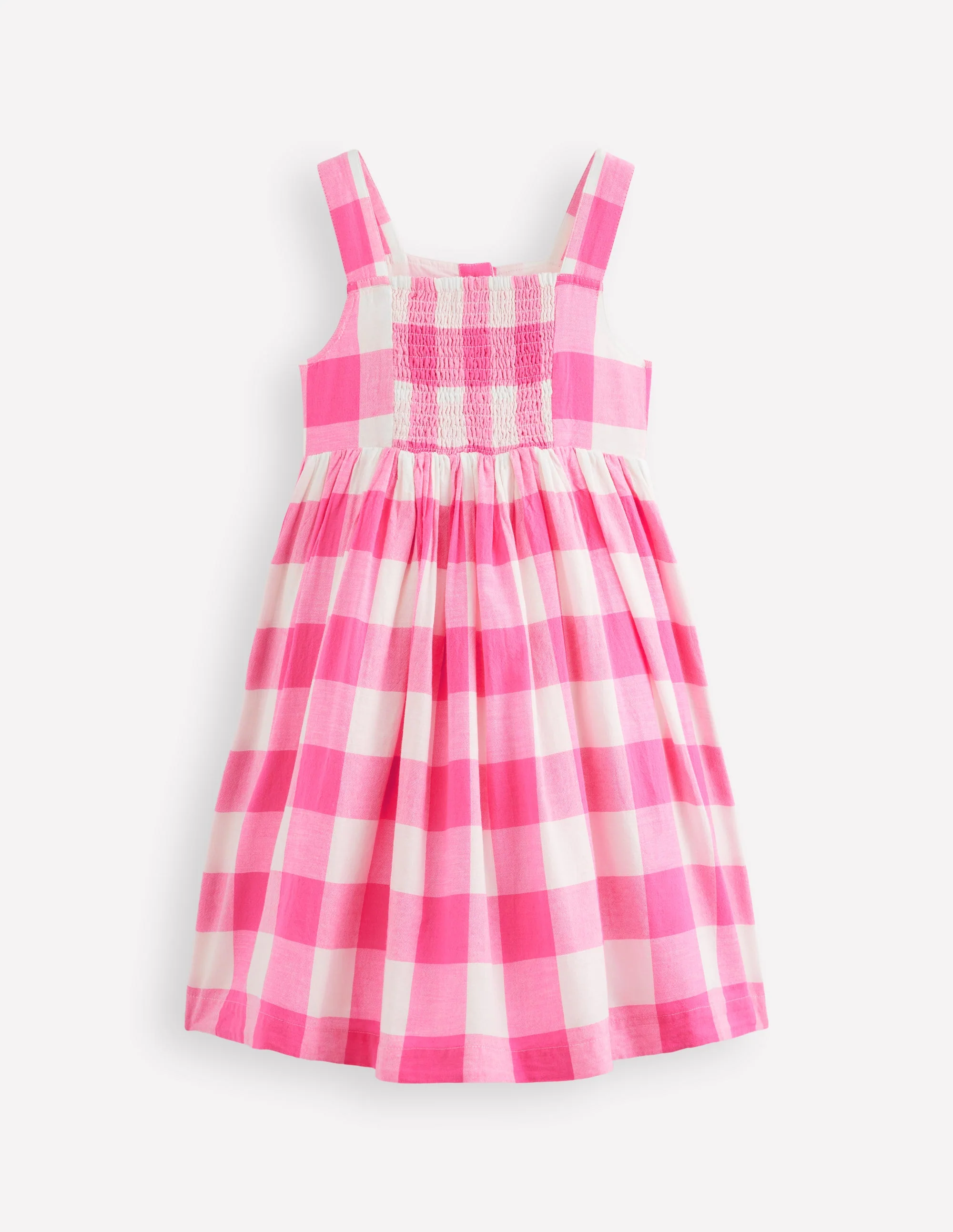 Remy Button Through Dress-Pink Punch Gingham - Image 4