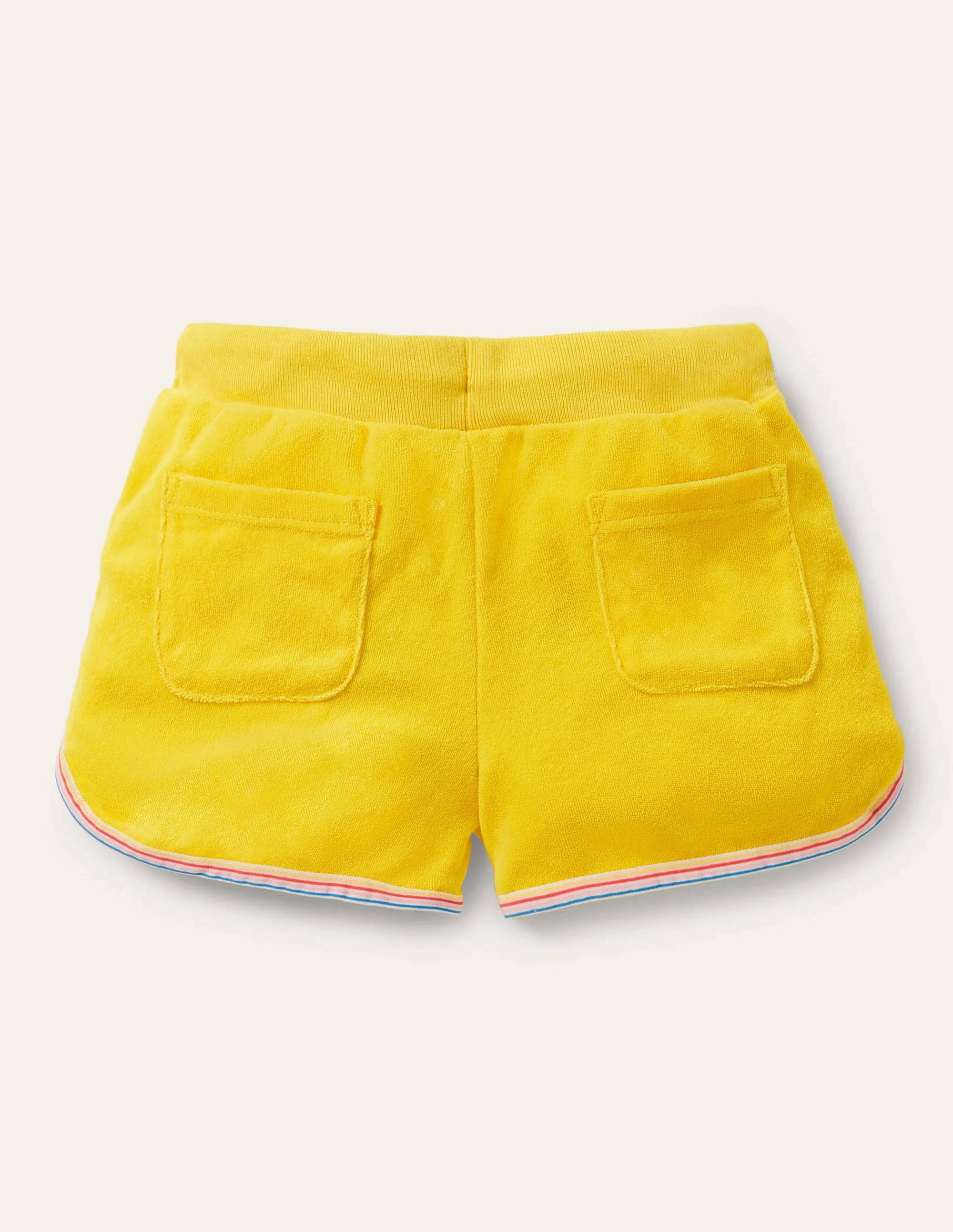 Retro Towelling Shorts-Daffodil Yellow - Image 2