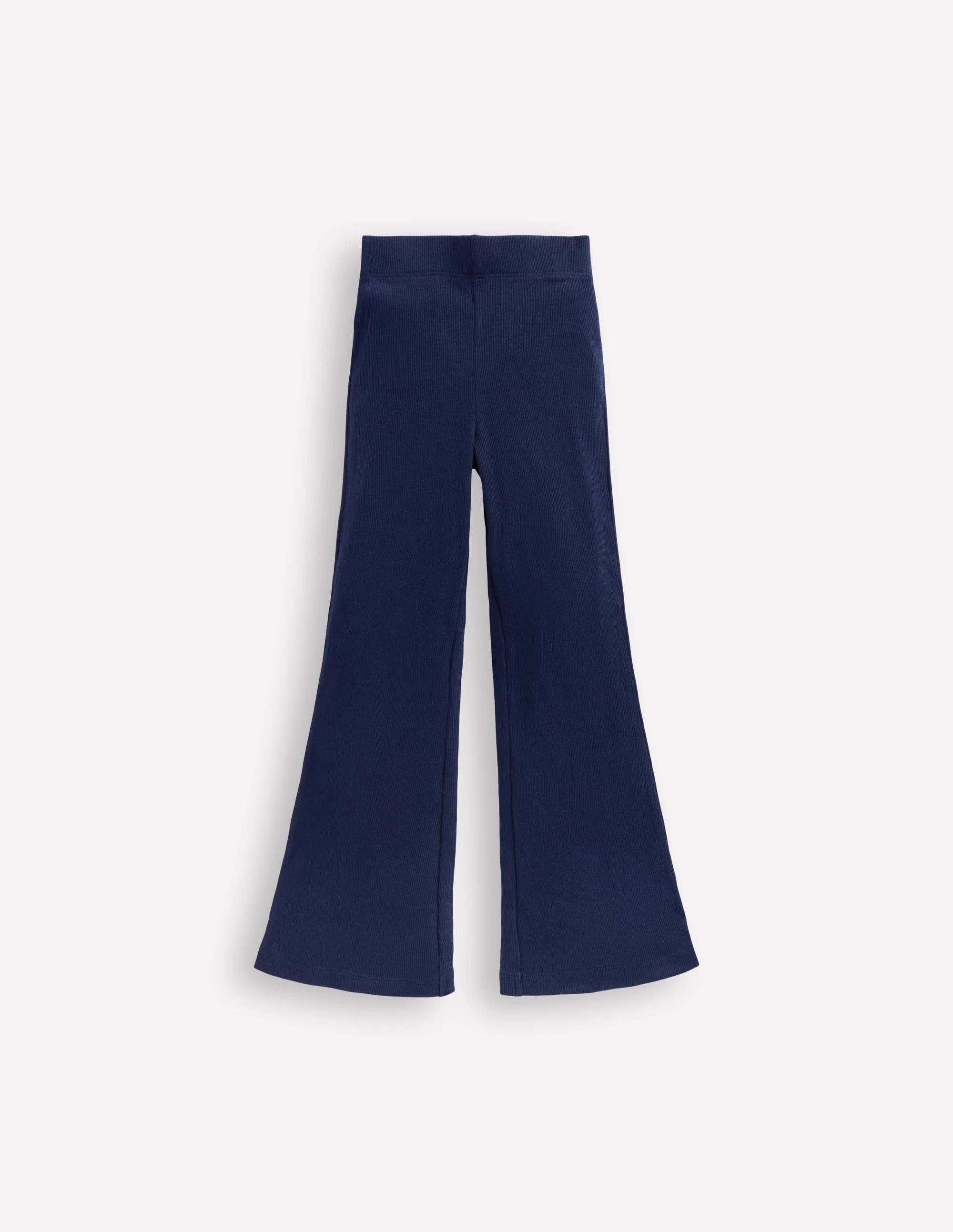 Ribbed Flared Leggings-College Navy - Image 5