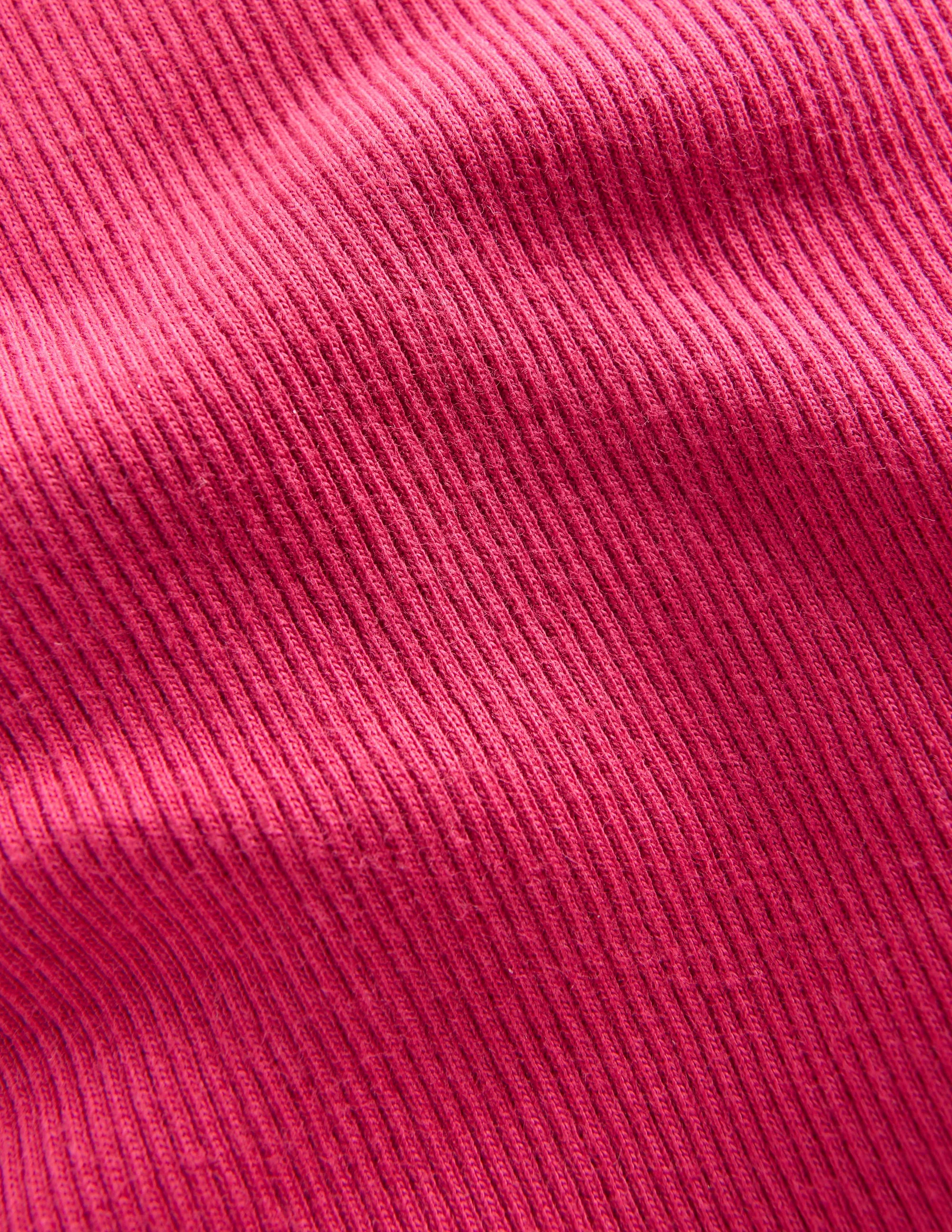 Ribbed Flared Leggings-Red Bud - Image 3
