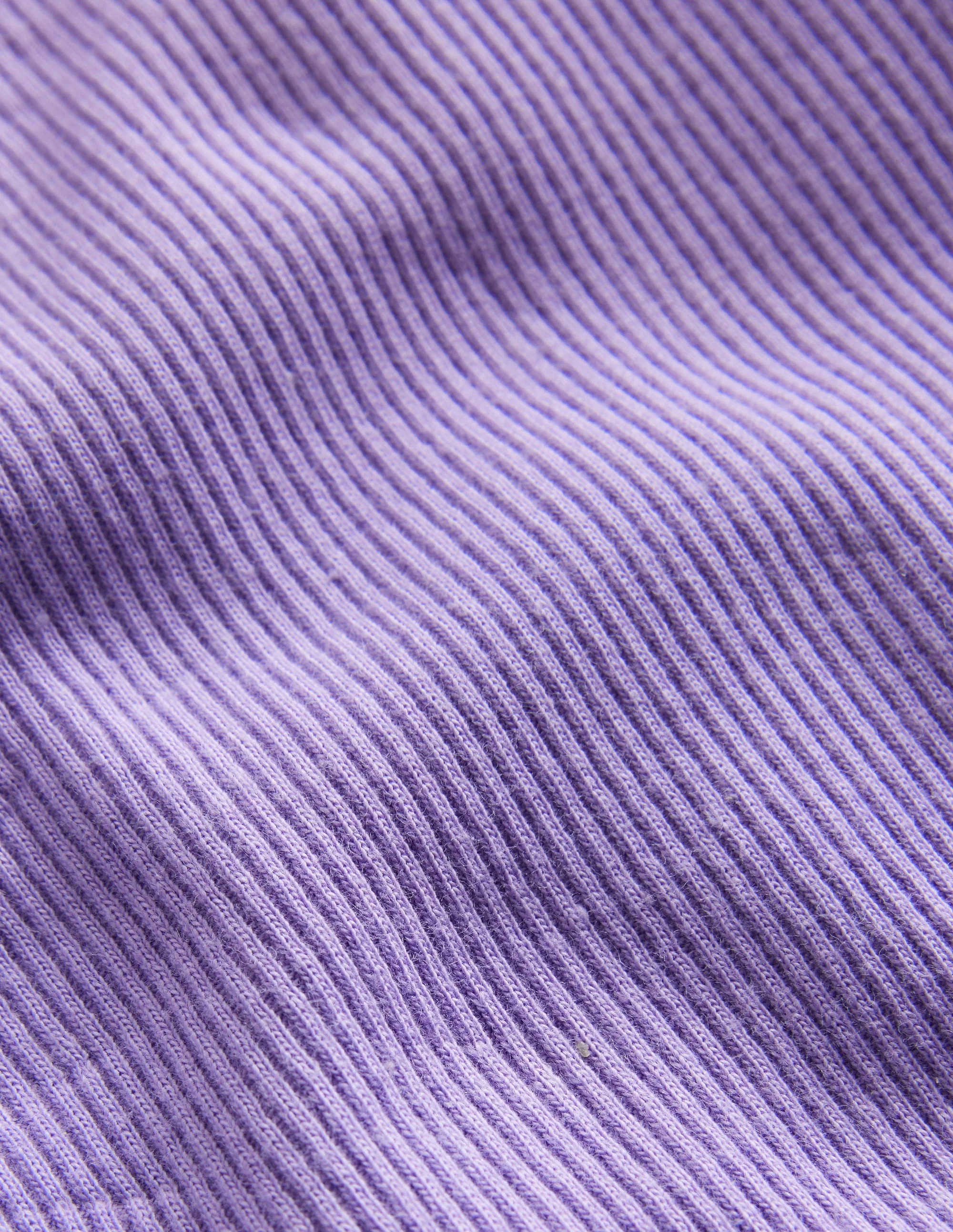 Ribbed Short Sleeve T-Shirt-Parma Violet - Image 3