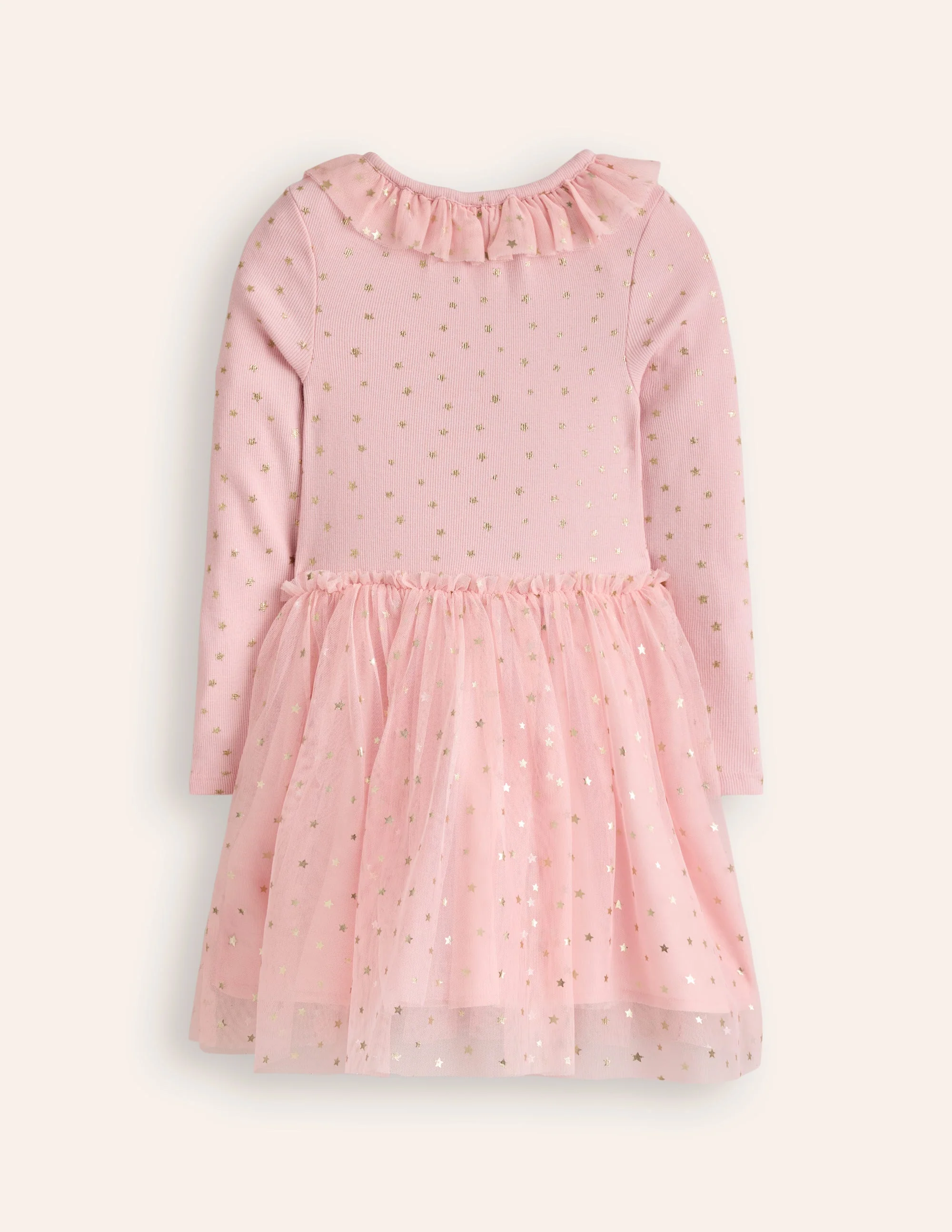 Rose Twirly Tulle Dress-Chalk Pink Multi Rainbow Stars - Image 7