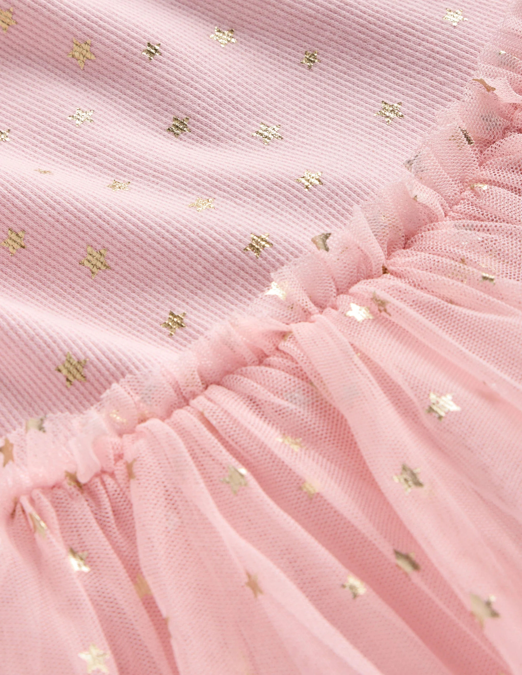 Rose Twirly Tulle Dress-Chalk Pink Multi Rainbow Stars - Image 8