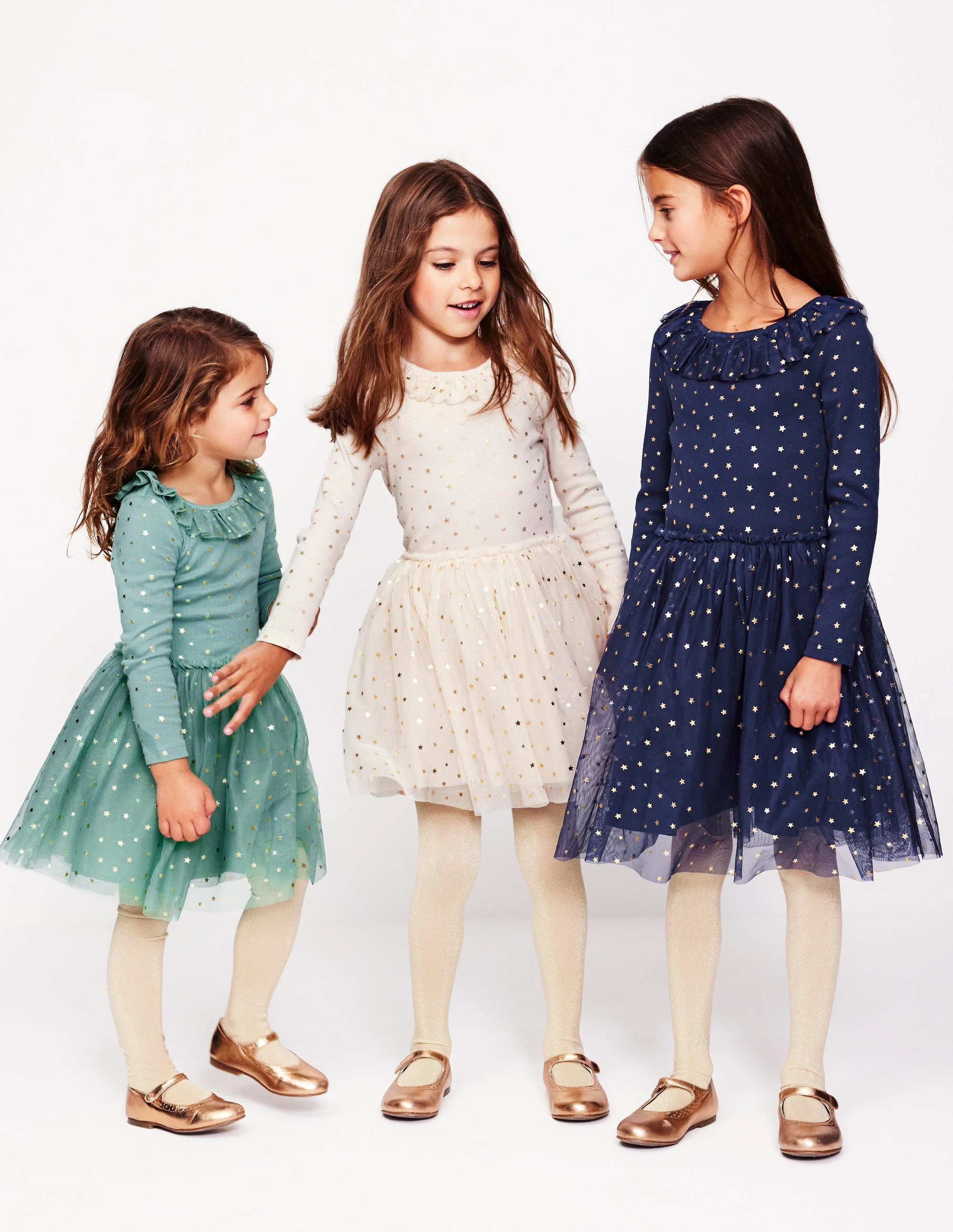 Rose Twirly Tulle Dress-College Navy Gold Stars - Image 4