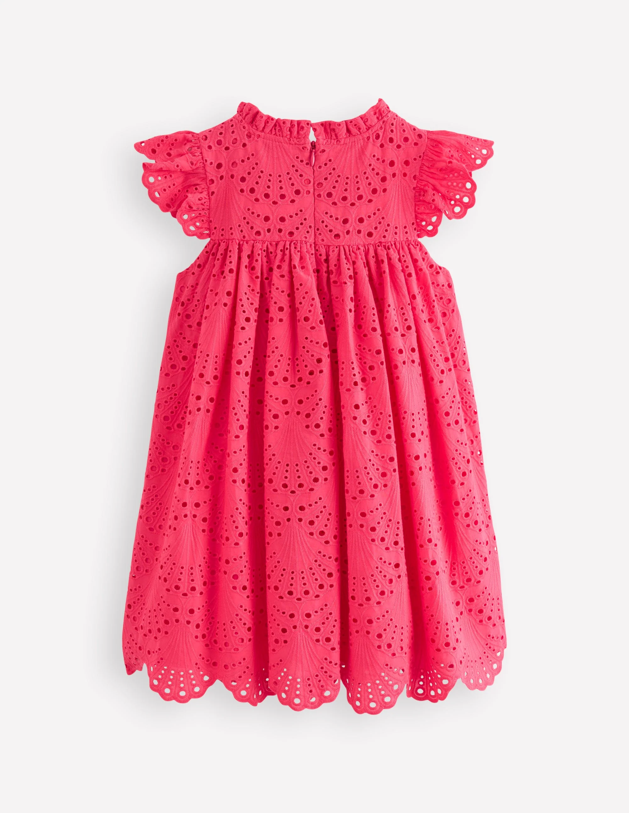 Scallop Broderie Dress-Camelia Pink - Image 2