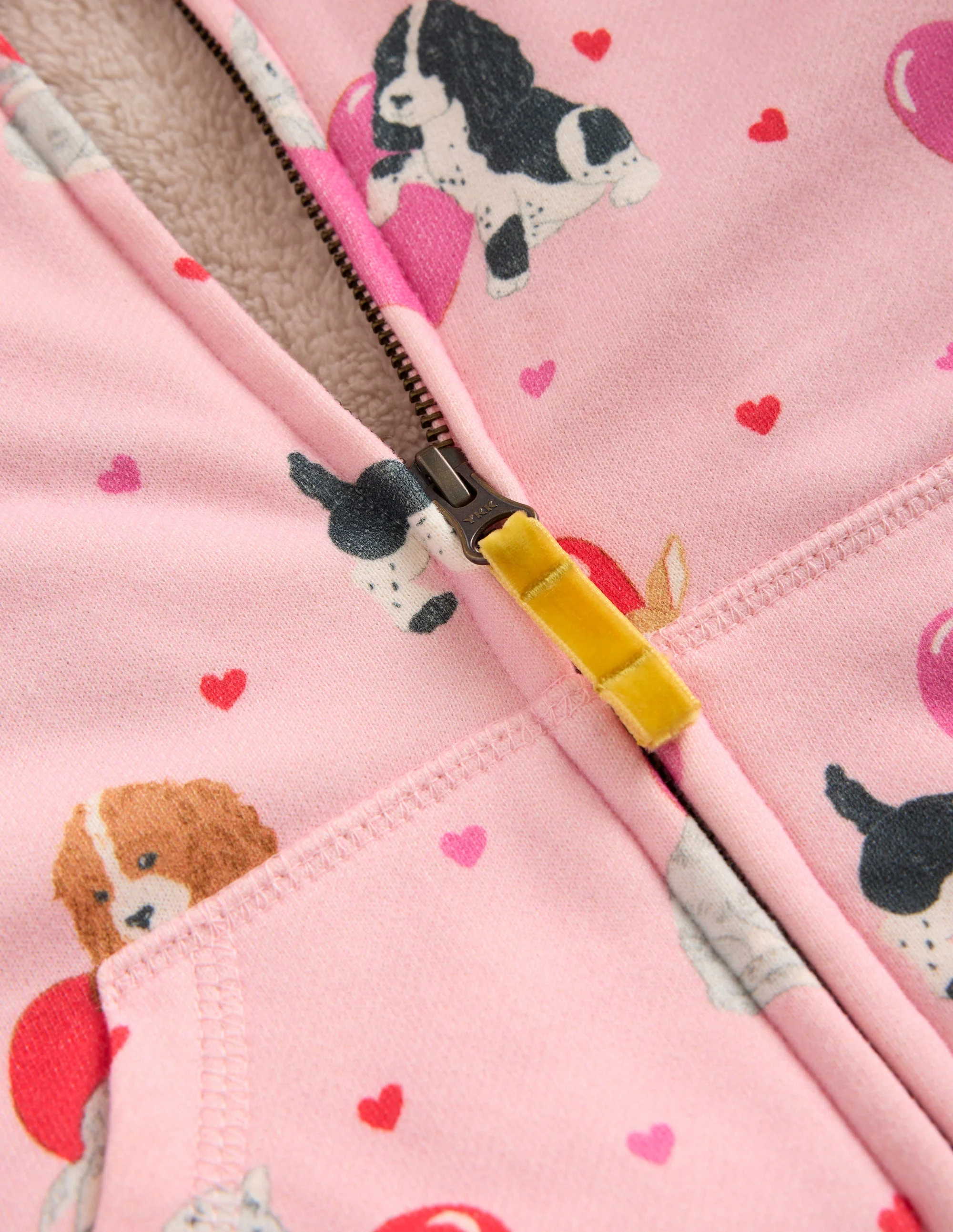 Shaggy-lined Hoodie-Chalk Pink Valentines Pets - Image 3