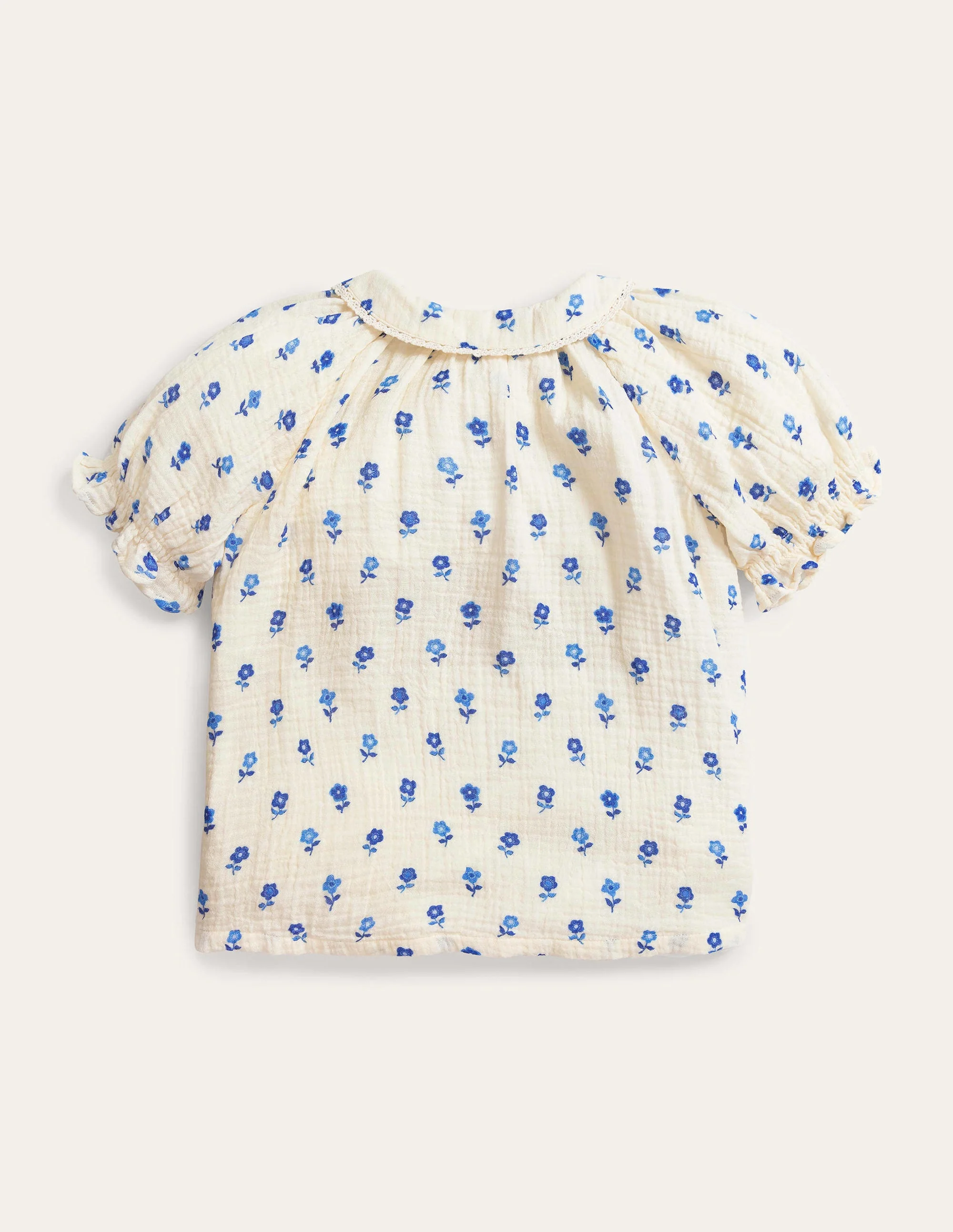 Short Puff Sleeve Top-Vanilla Pod Floral - Image 2