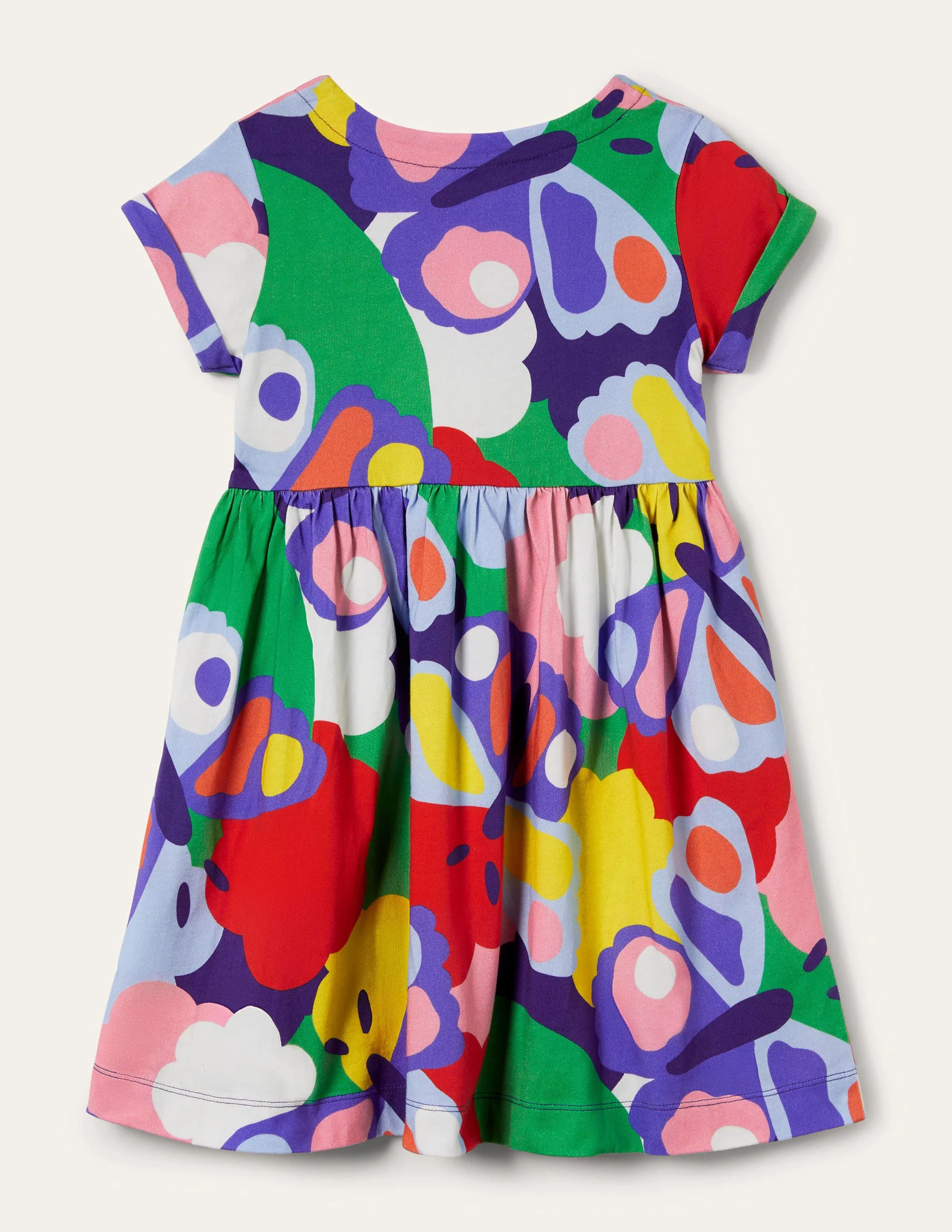 Short Sleeve Fun Jersey Dress-Multi Bonkers Butterfly - Image 2