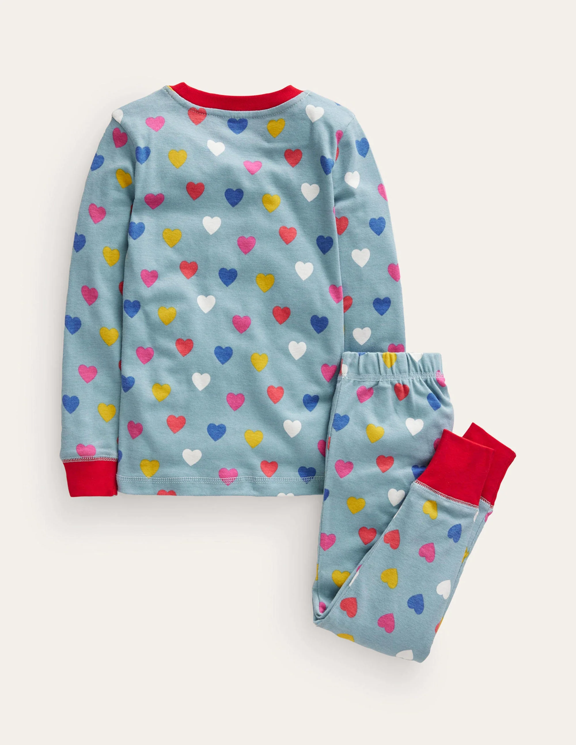 Snug Glow-In-The-Dark Pajamas-Tourmaline Blue Hearts - Image 2