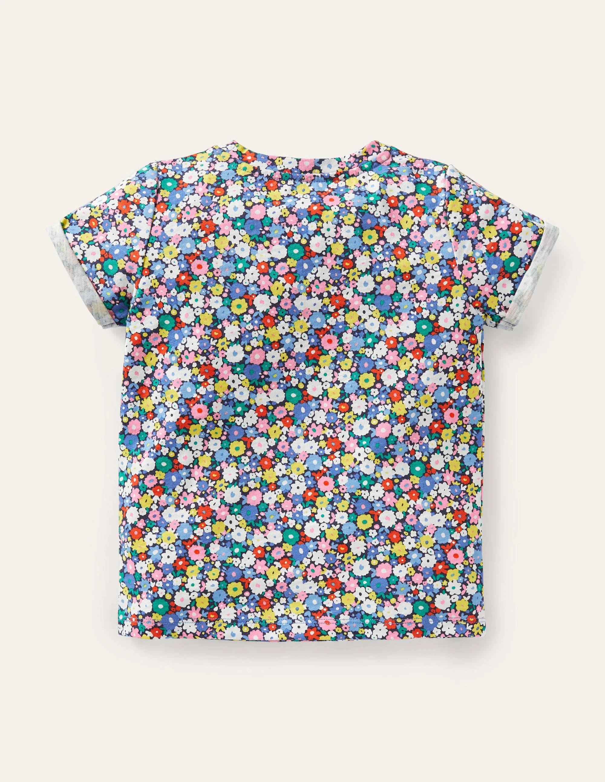 Star Pocket Slub T-shirt-Elizabethan Blue Flowerpatch - Image 2