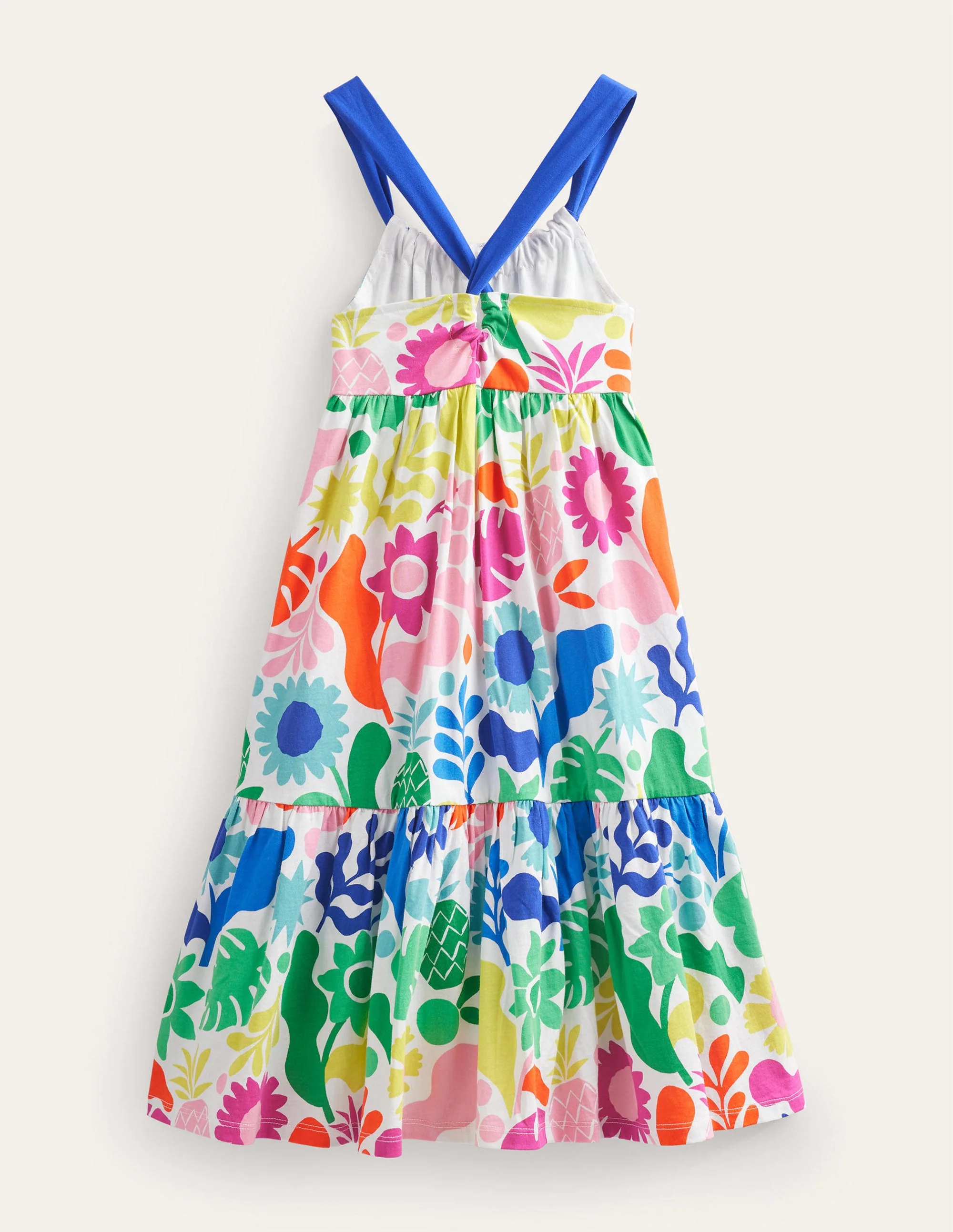 Tiered Jersey Maxi Dress-Multi Holiday Floral - Image 2
