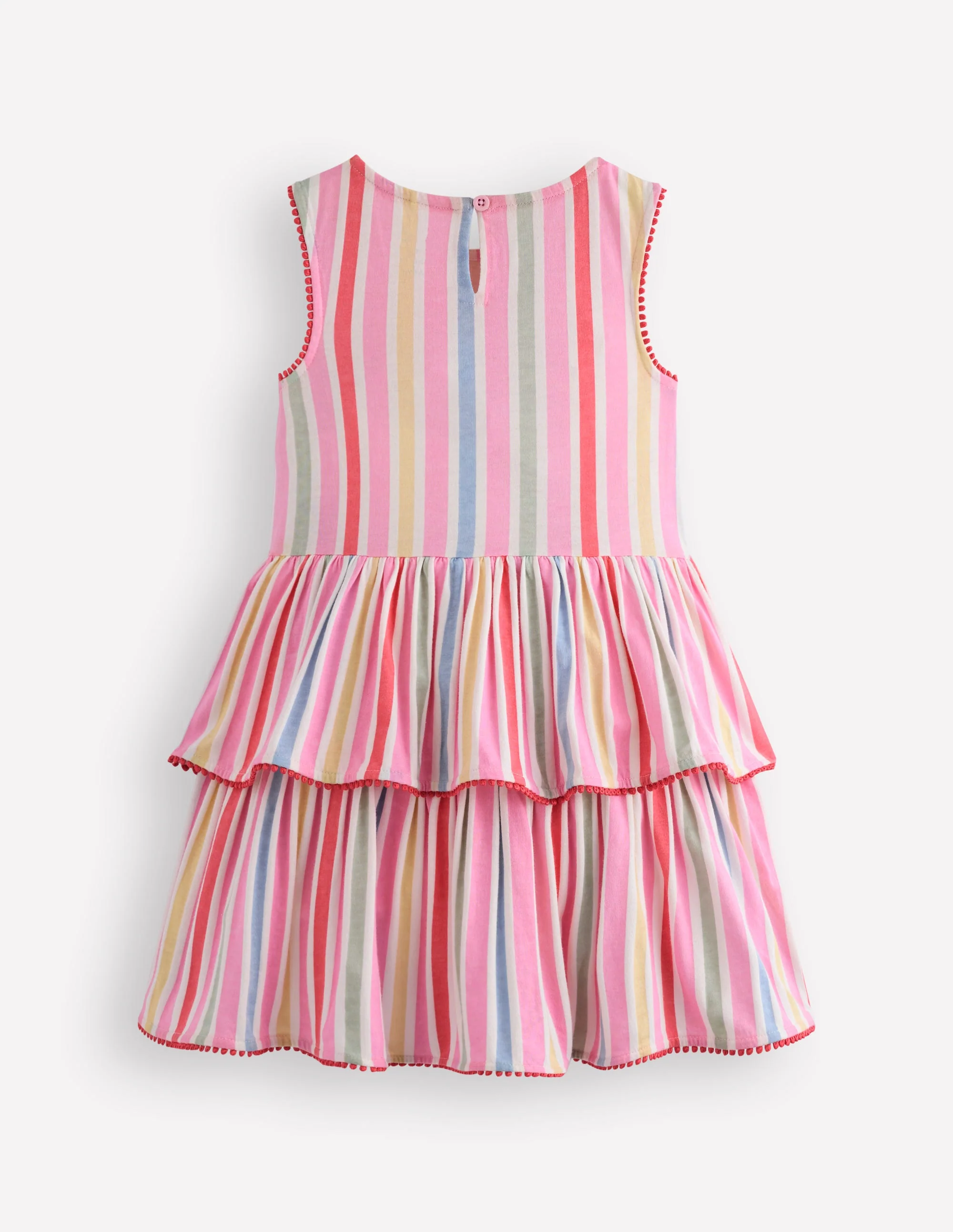 Tiered Jersey Sundress-Pink Stripe - Image 3