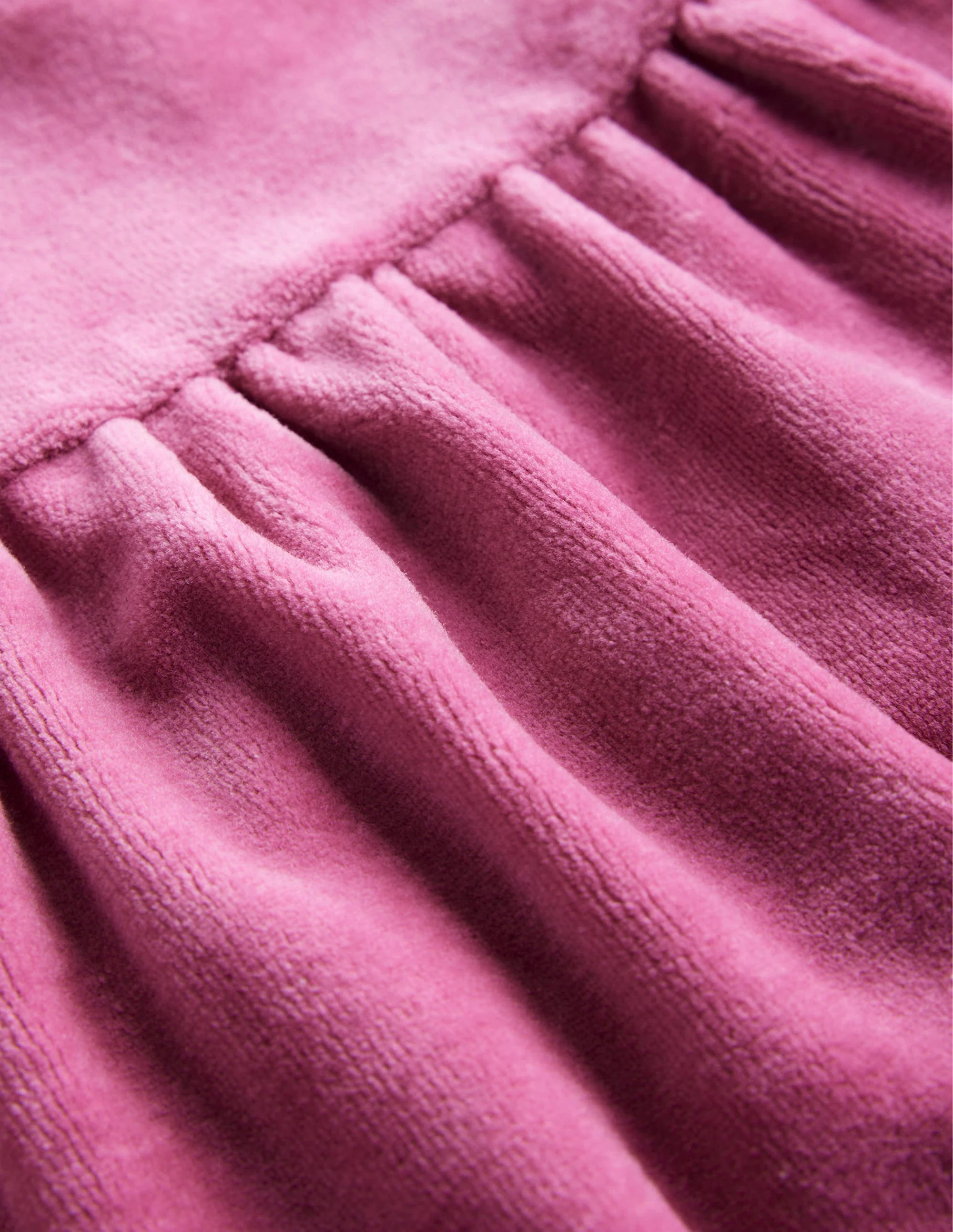 Tiered Velour Dress-Teacup Pink - Image 3