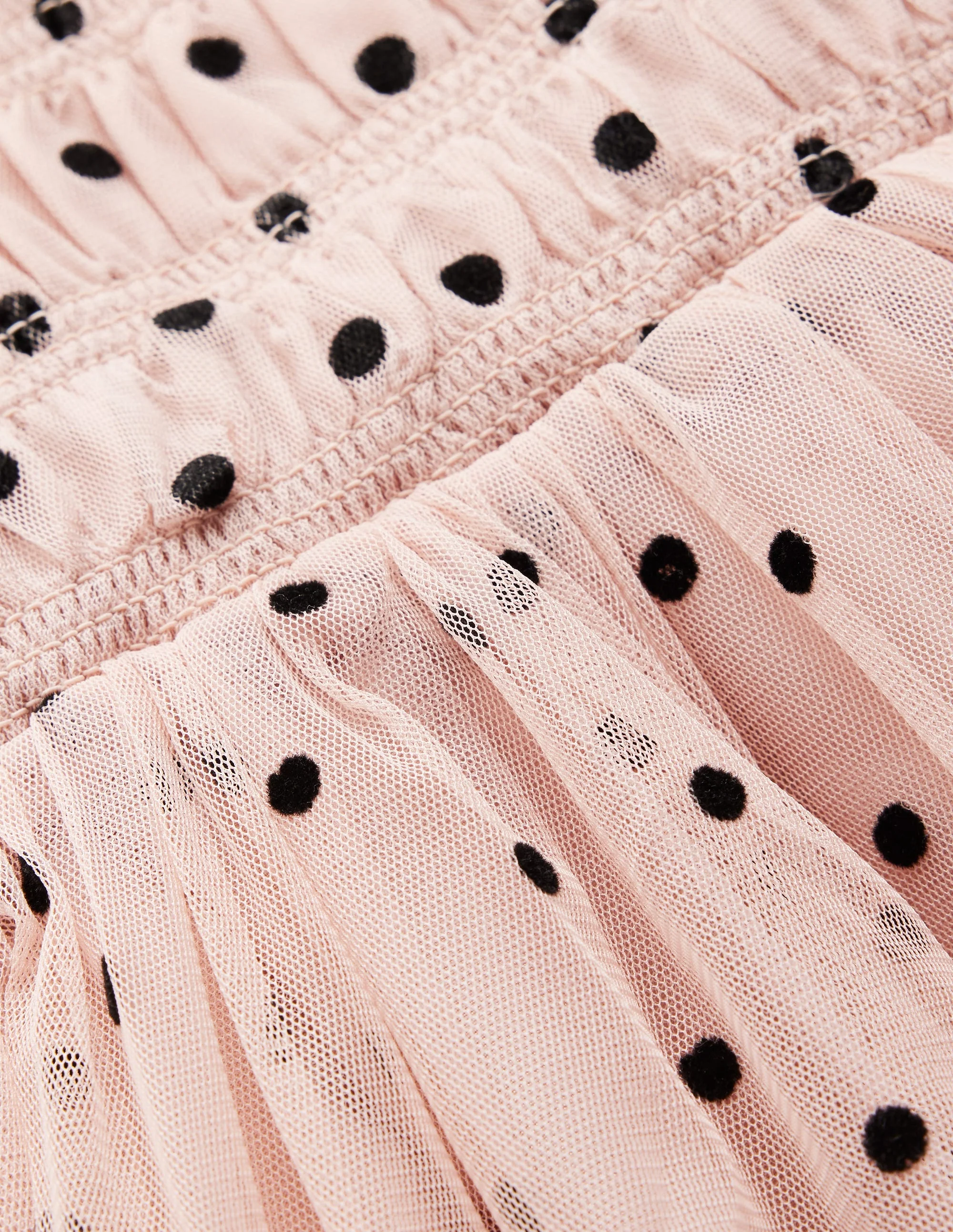 Tulle Ruffle Occasion Dress-Rose Smoke Flock Spot - Image 6