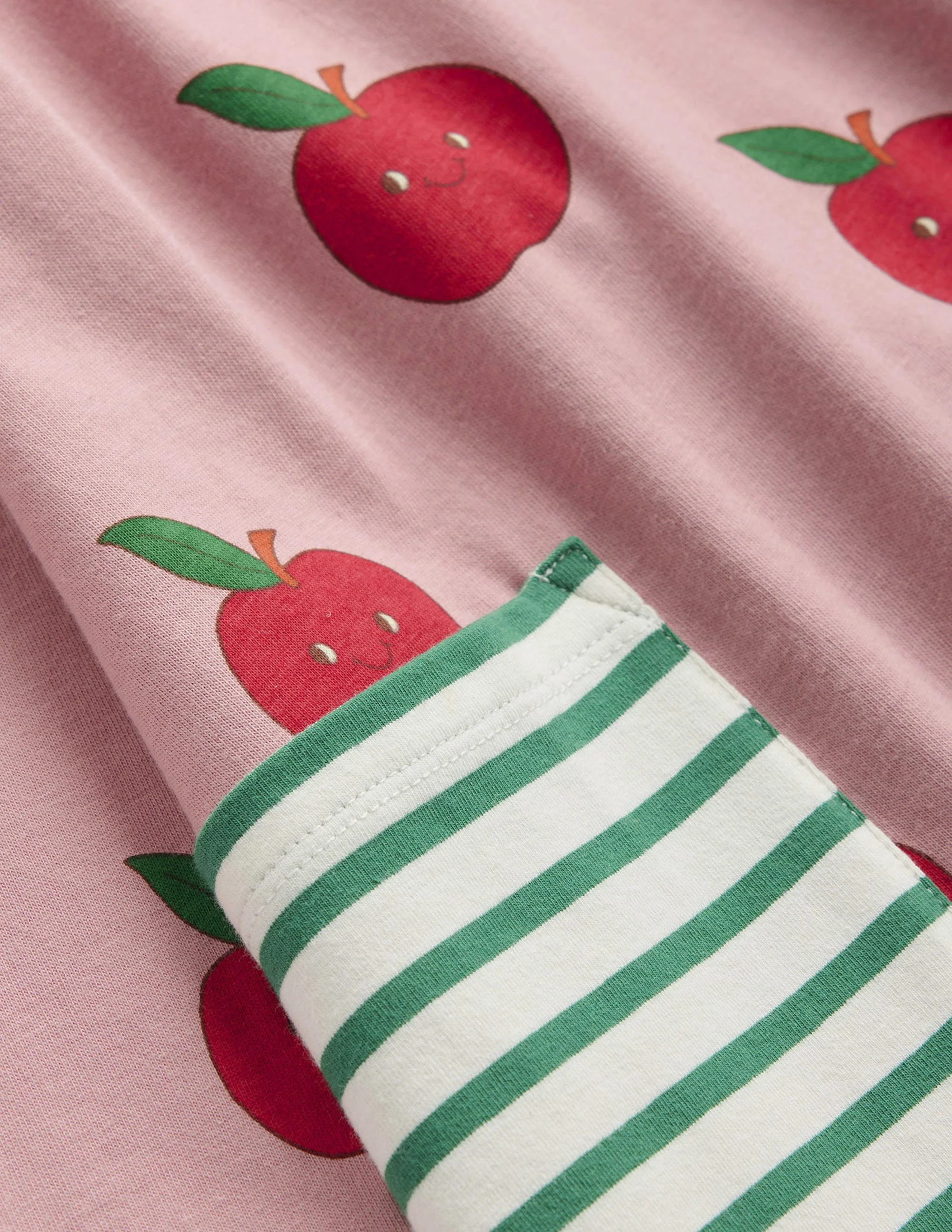 Tunic and Leggings Set-Almond Pink Apples - Image 3