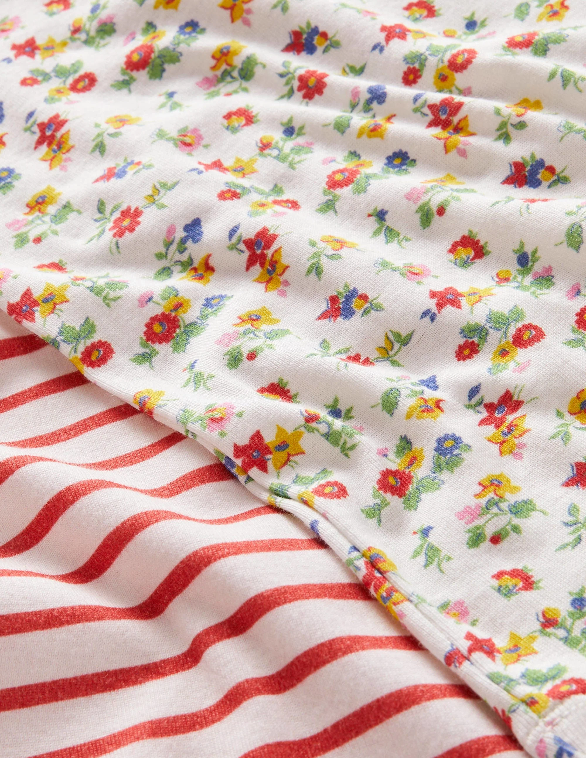 Twin Pack Short John Pajamas-Multi Patchwork Floral - Image 4