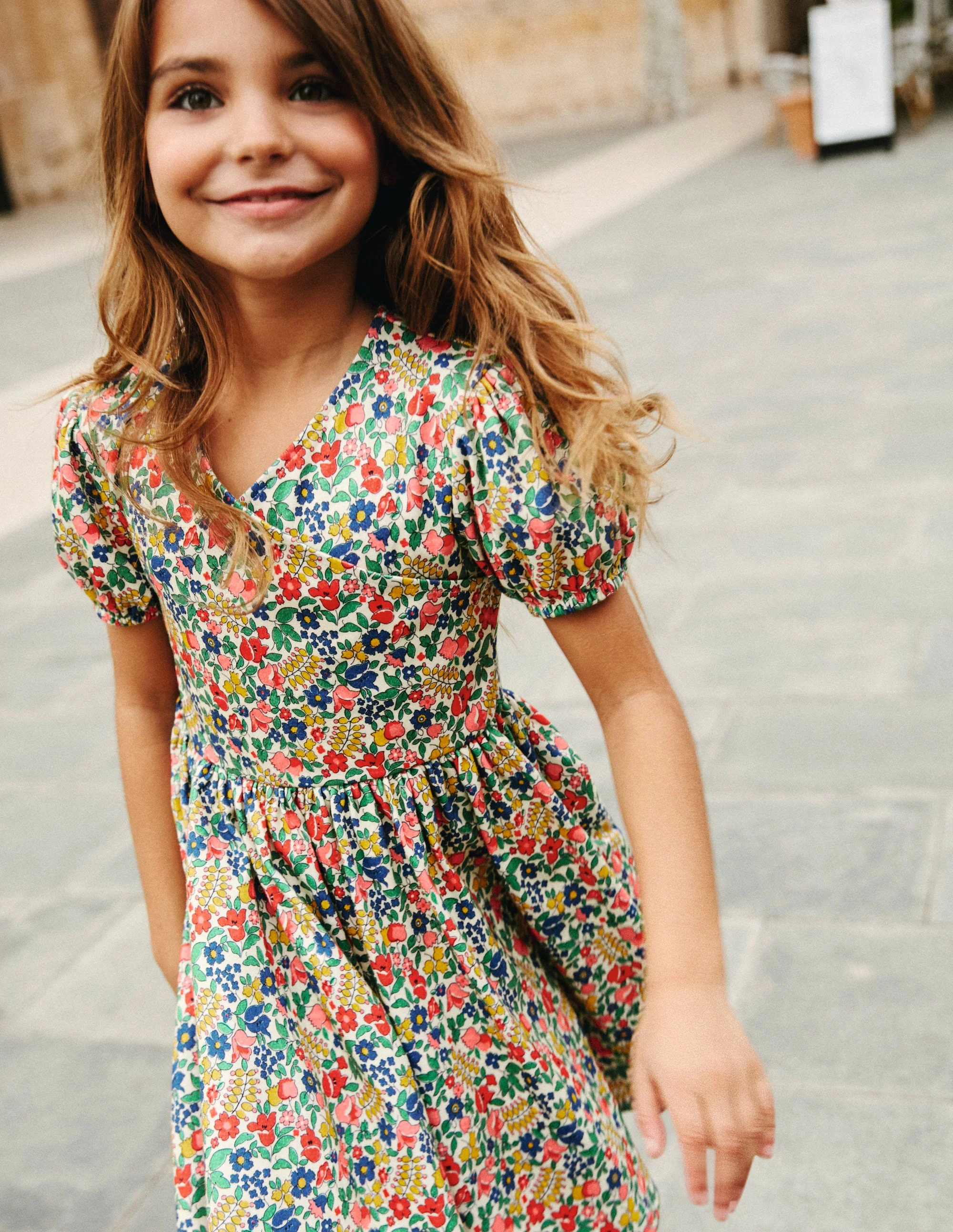 Twirly Ballerina Dress-Multi Flowerbed - Image 4