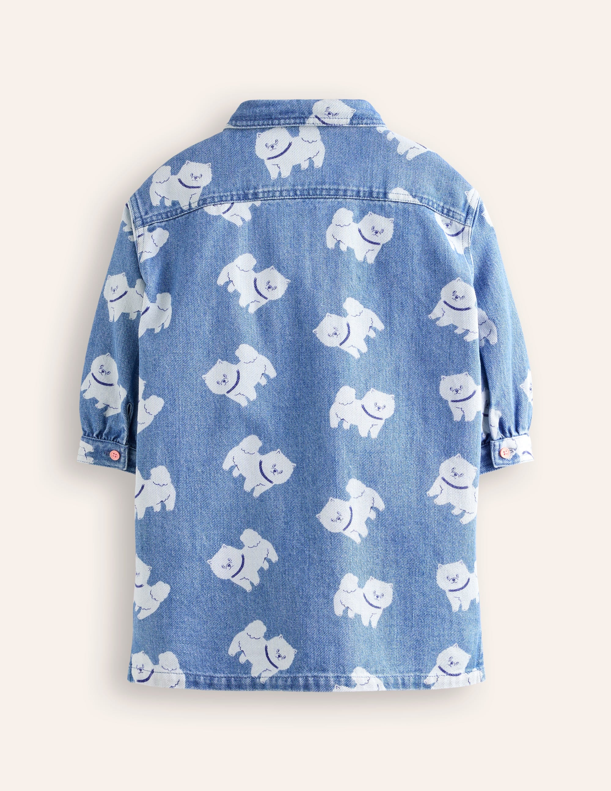 Utility Shirt Dress-Denim Dogs - Image 2