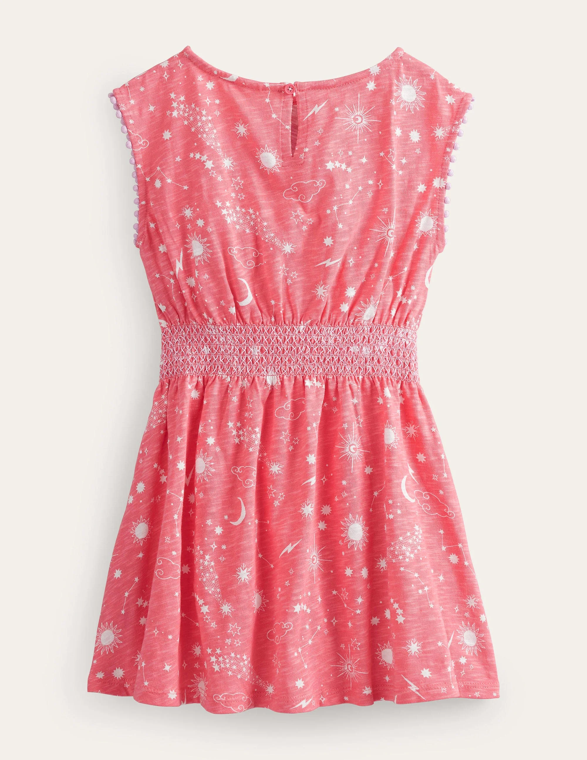 Vacation Printed Cotton Dress-Peach Punch Pink - Image 2