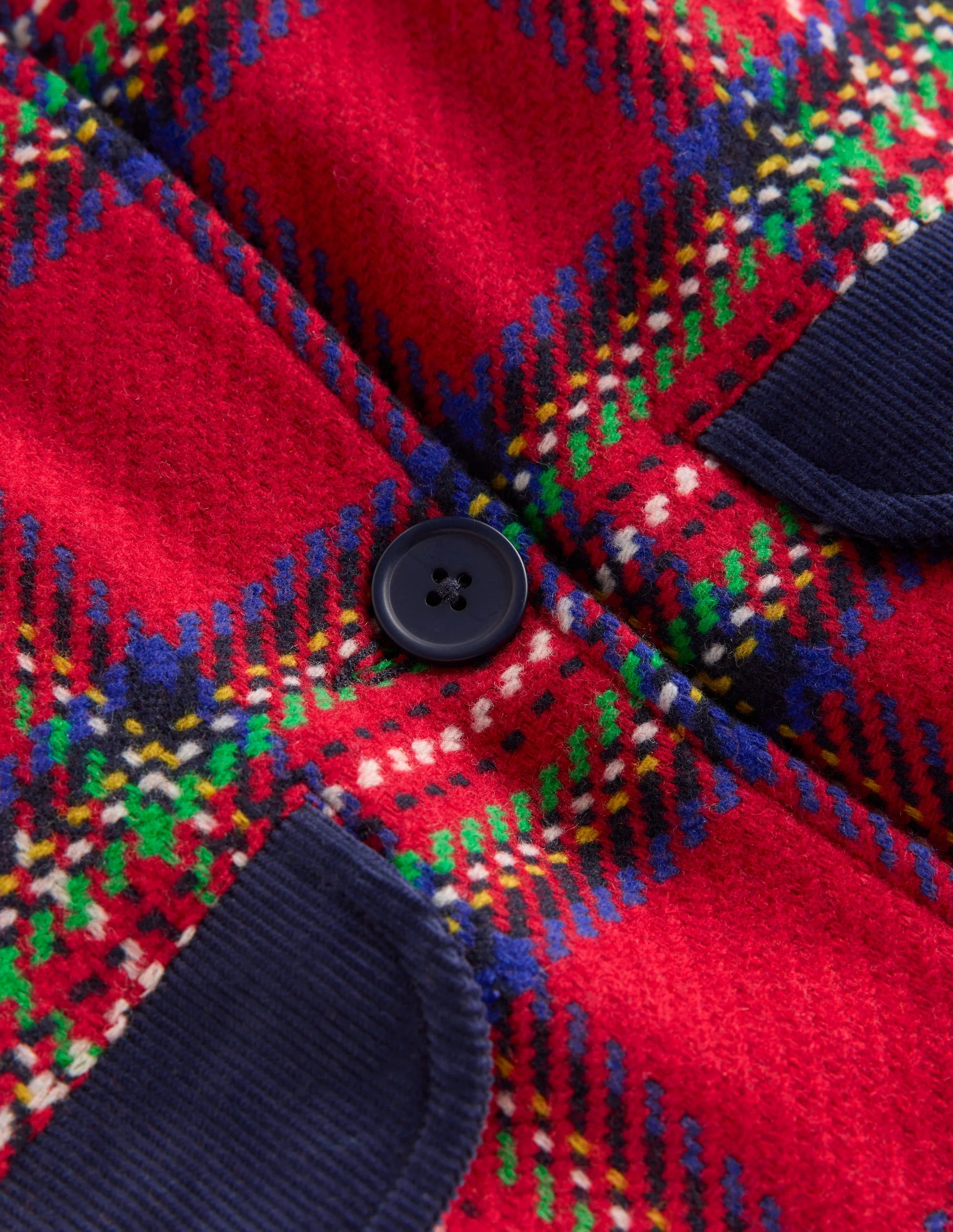 Wool Blend Coat-Red Check - Image 3