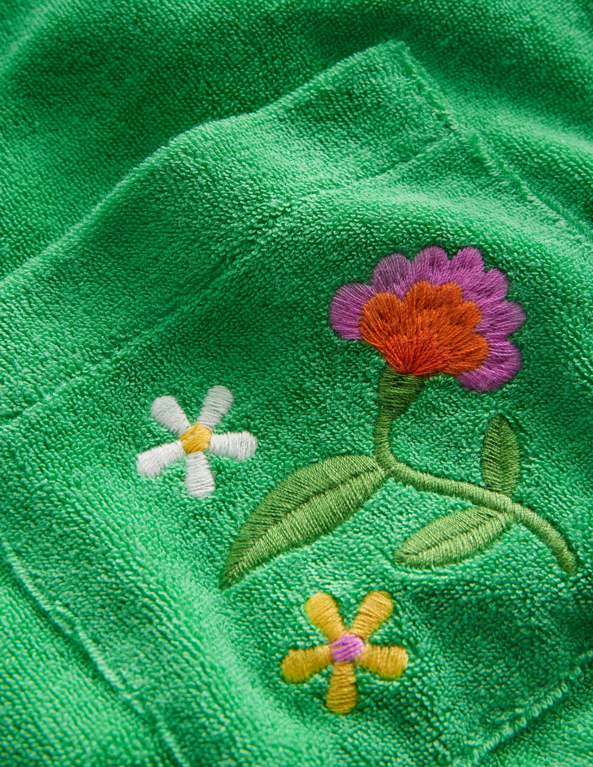 Zip-Through Towelling Hoodie-Pea Green - Image 3