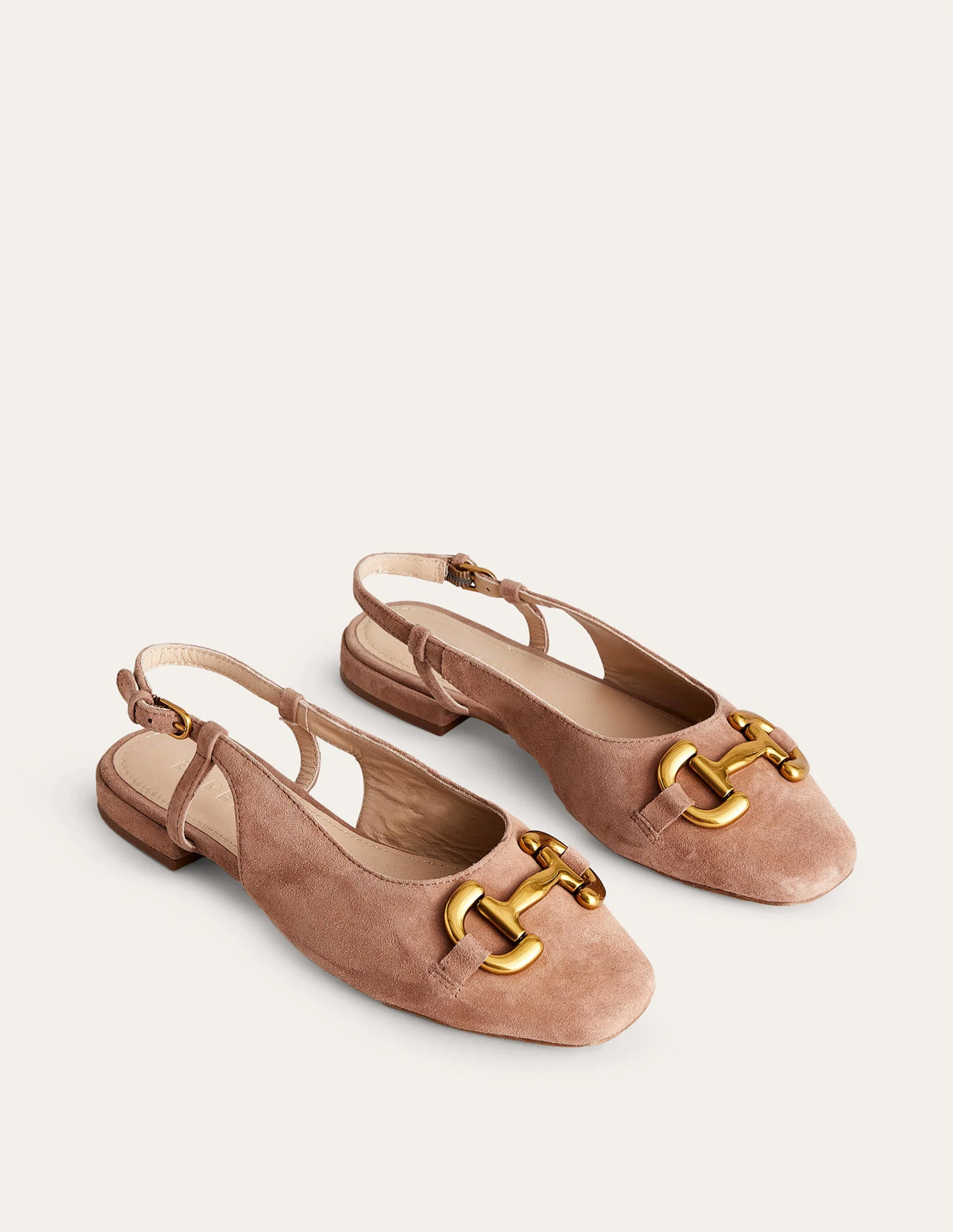 Iris Snaffle Slingback Flats-Ginger Snap Suede - Image 3