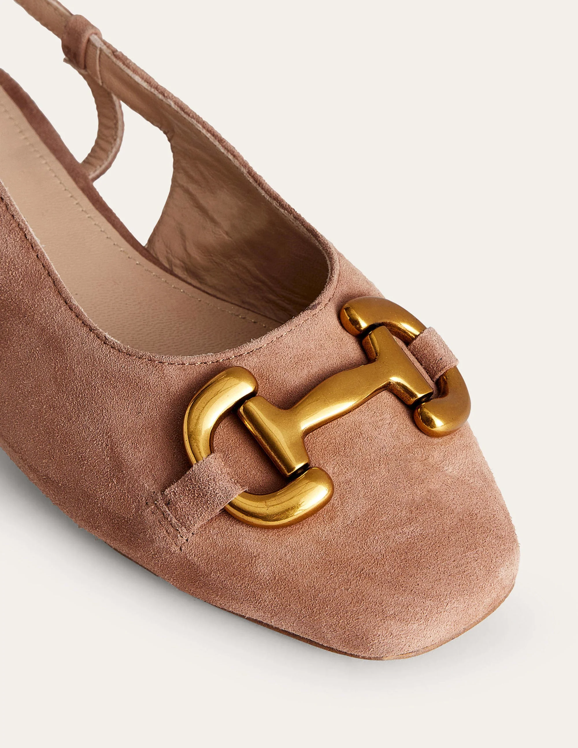 Iris Snaffle Slingback Flats-Ginger Snap Suede - Image 4